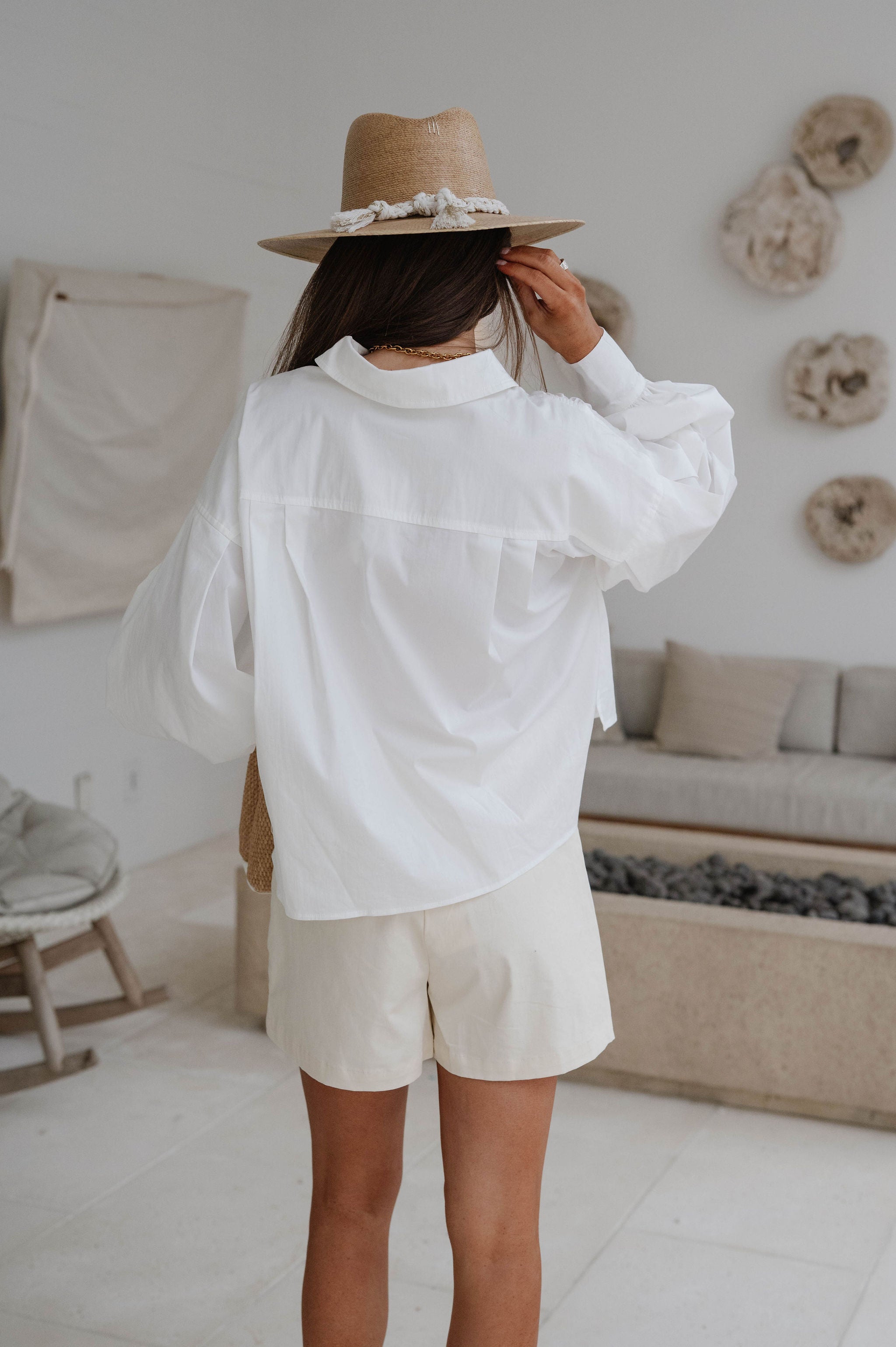 Dayla Oversized Top-Off White