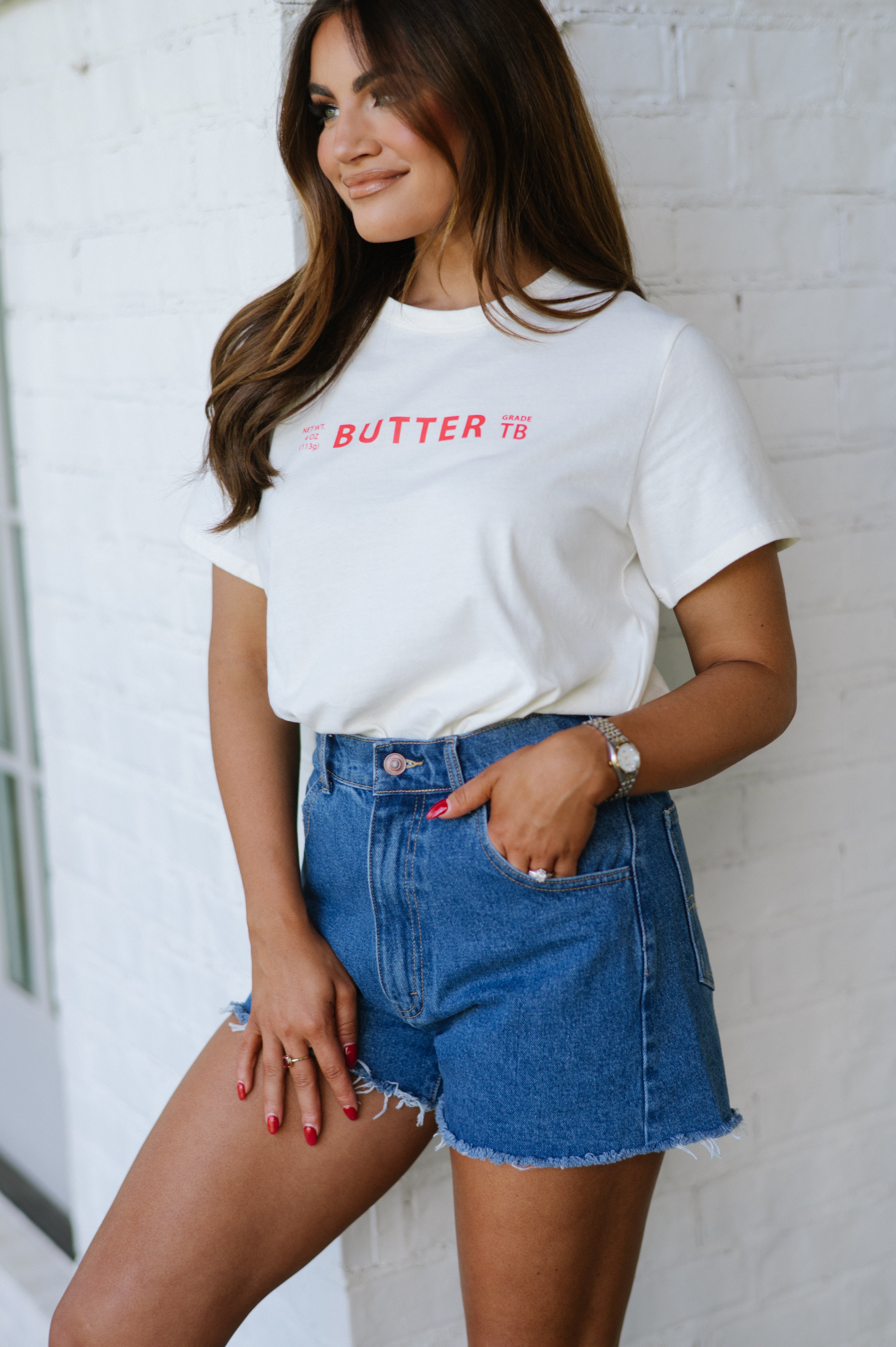 Butter Graphic Tee- Cream