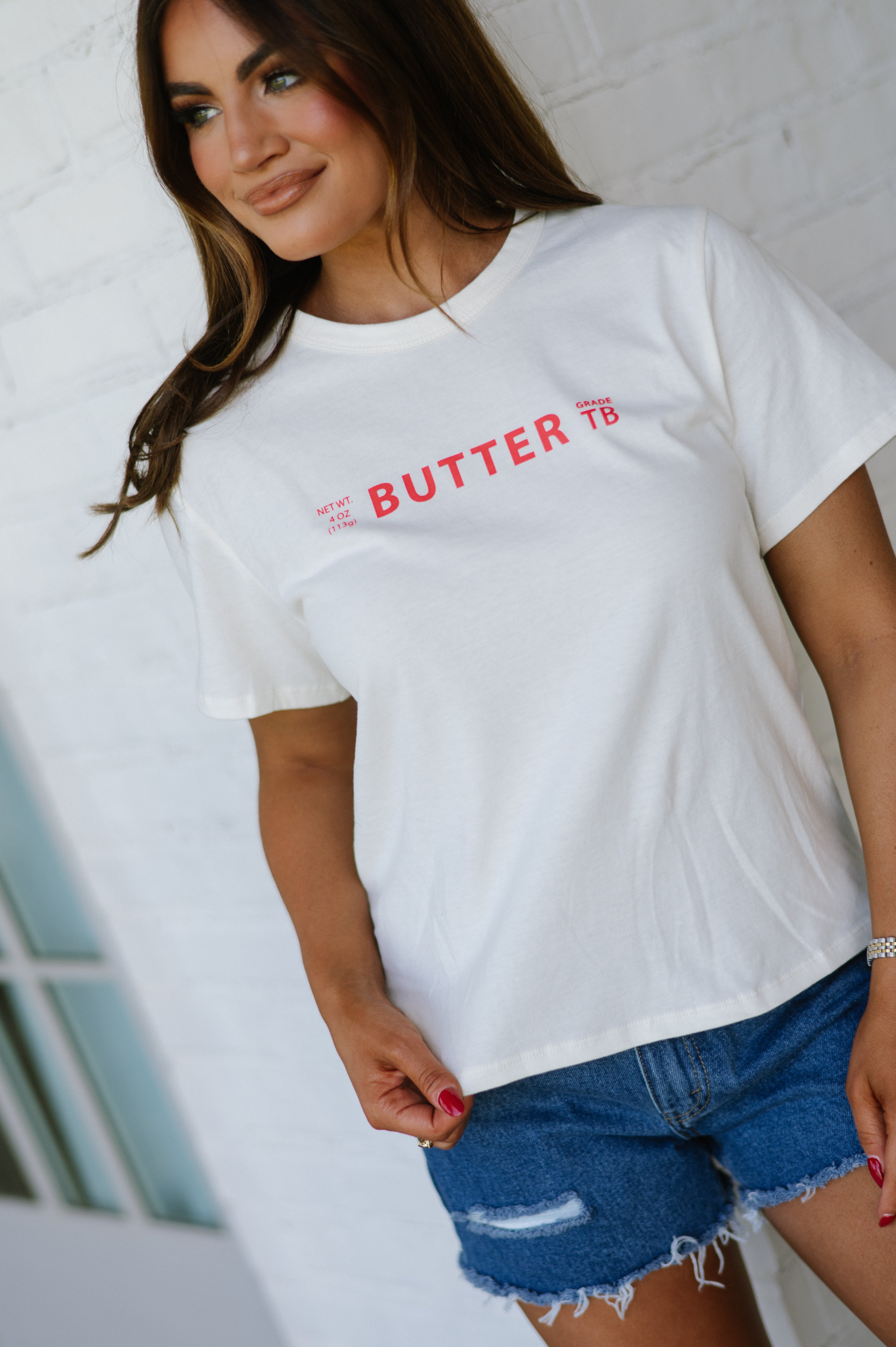 Butter Graphic Tee- Cream