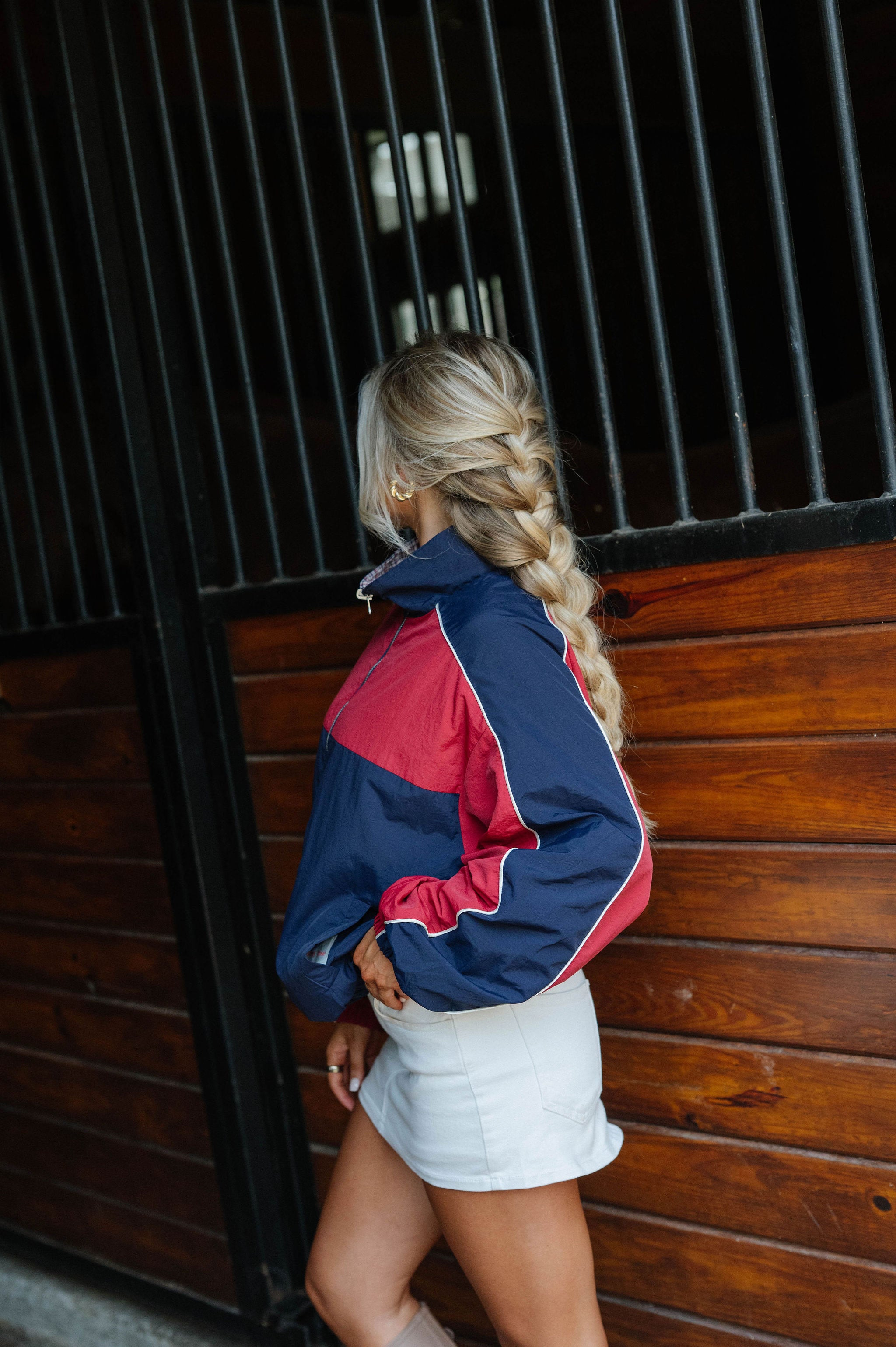 Retro Reversible Jacket-Navy