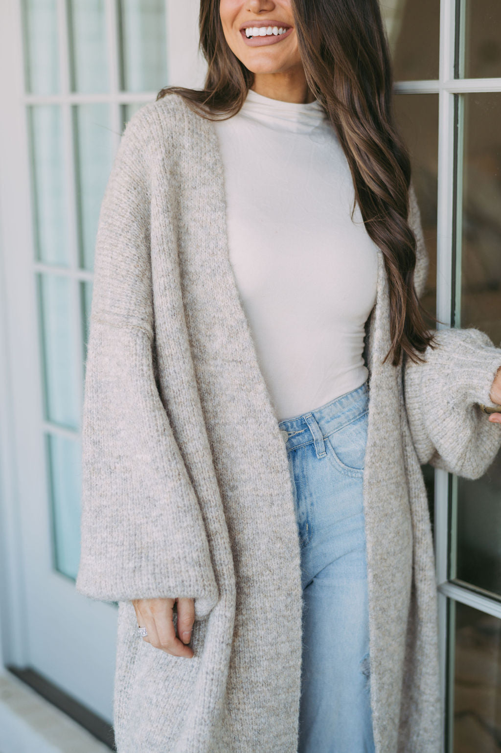 Oversized oatmeal cardigan hotsell