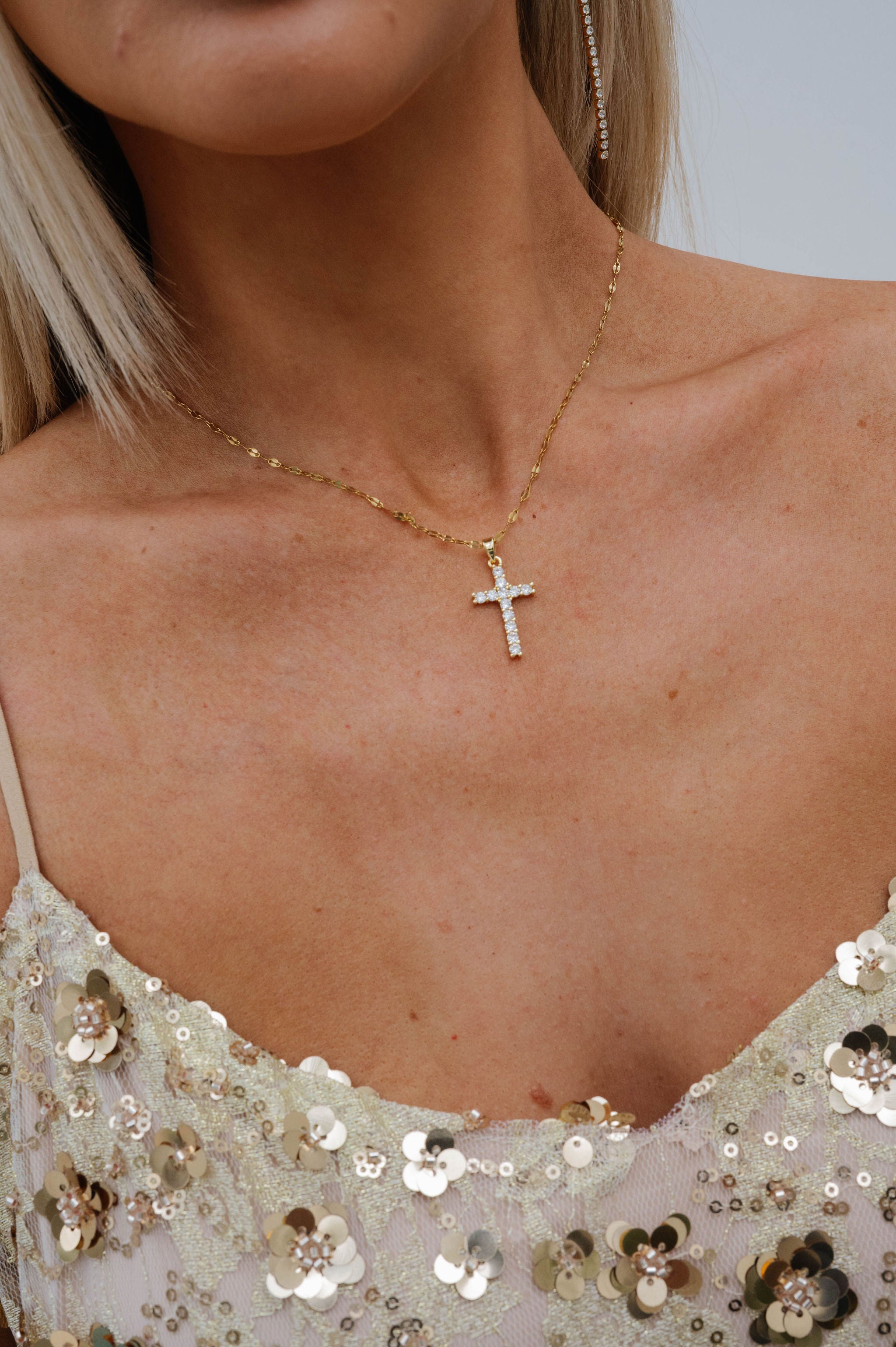 Sparkle Cross Necklace