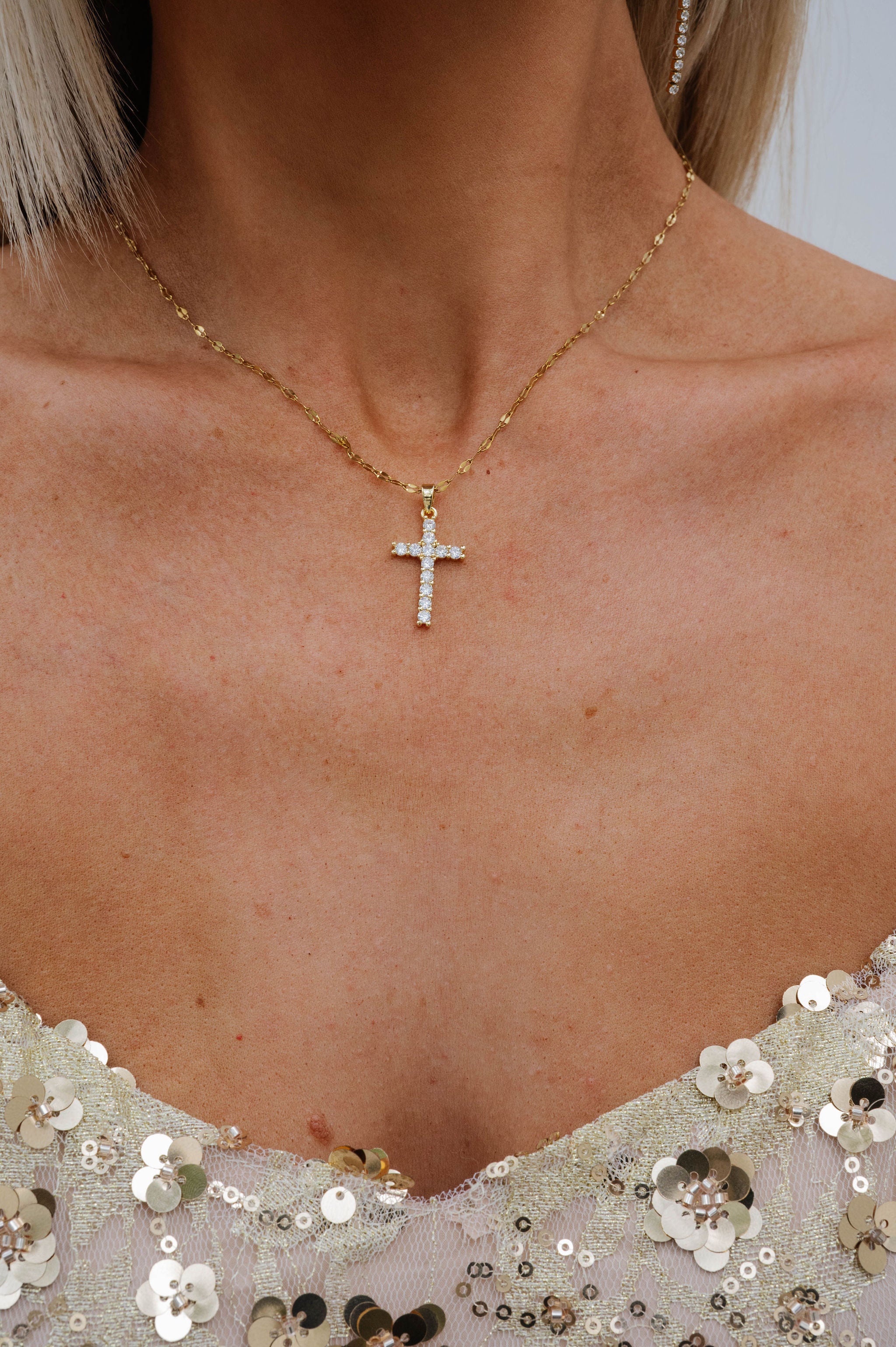 Sparkle Cross Necklace