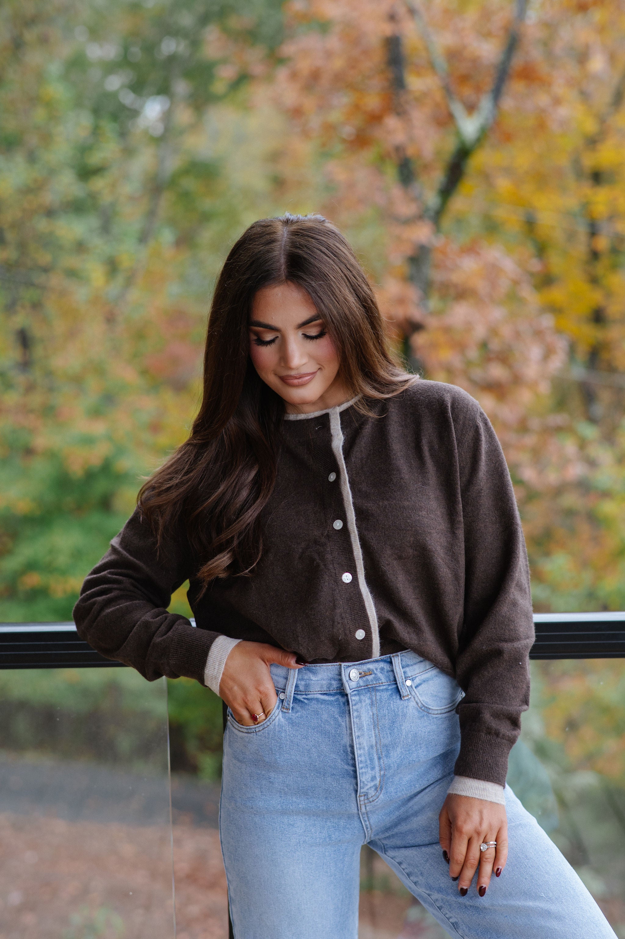 Sabrina Cardigan-Brown/Tan