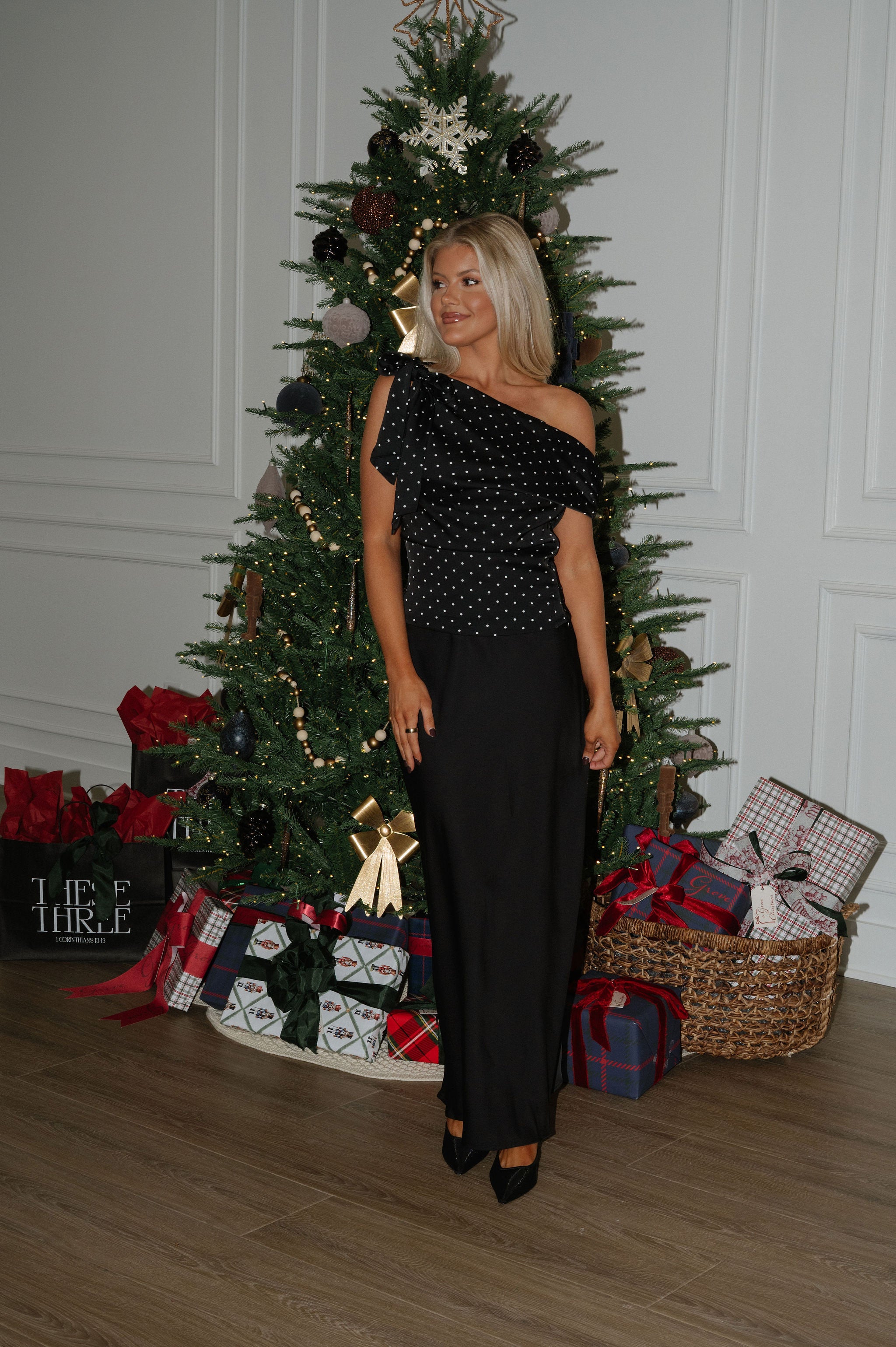 Rhea Satin Maxi Skirt-Black