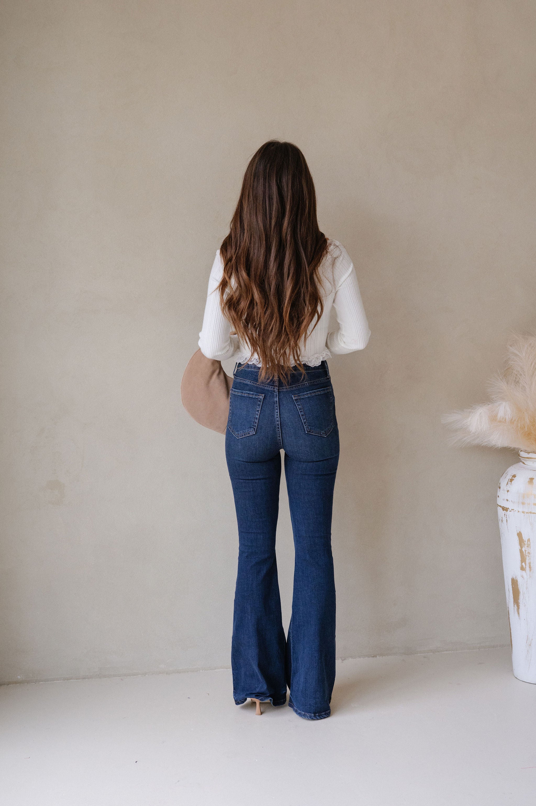 Lace Ruffled Sweater Top-Ivory