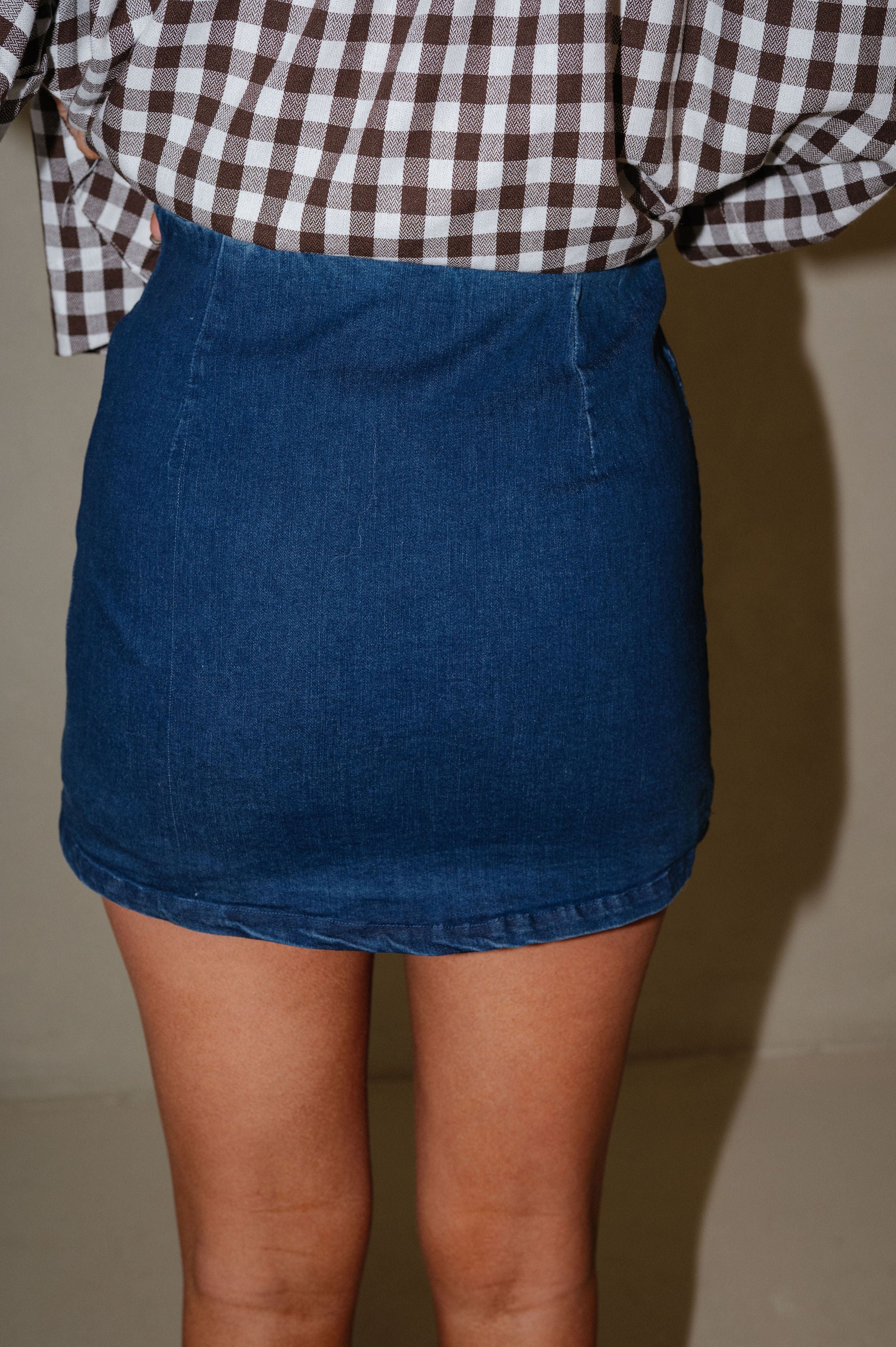 Trista Mini Skort-Dark Denim