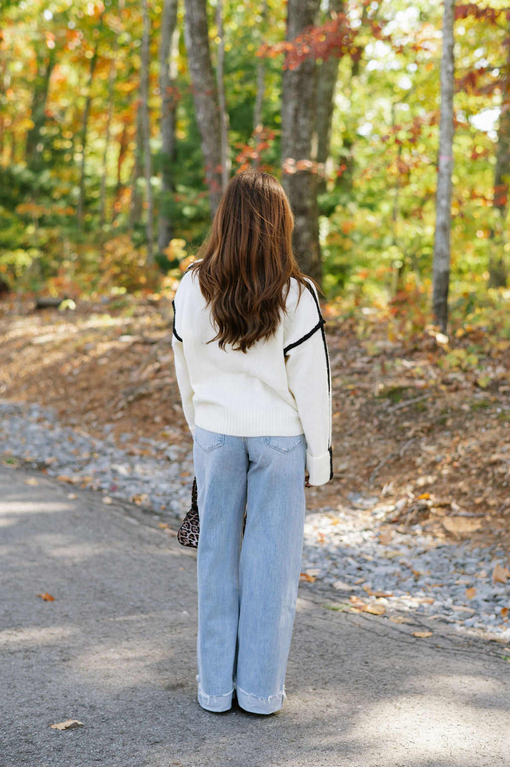 Zoe Contrast Sweater-Cream