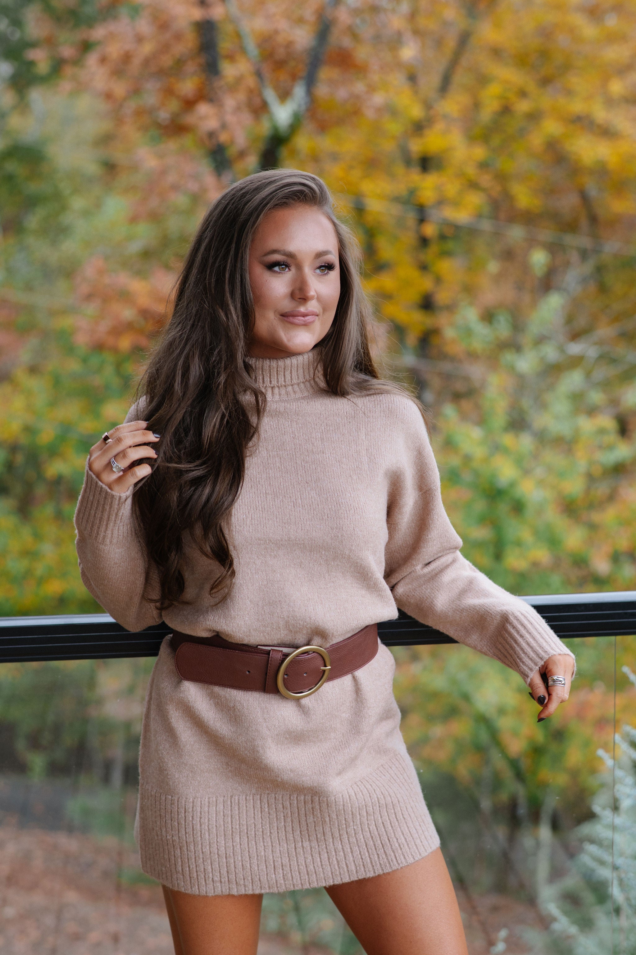 Holland Sweater Dress-Dark Taupe