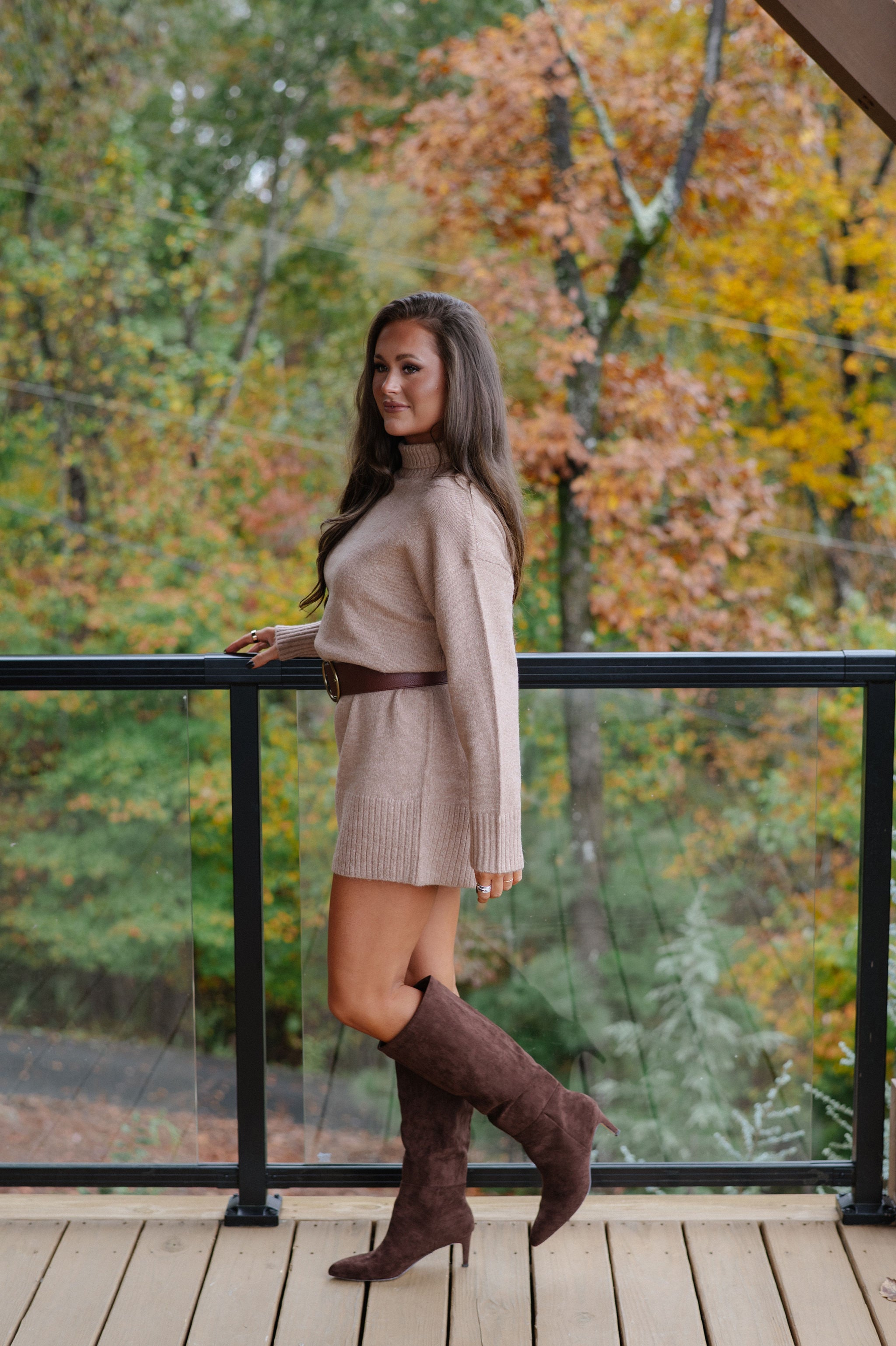 Holland Sweater Dress-Dark Taupe