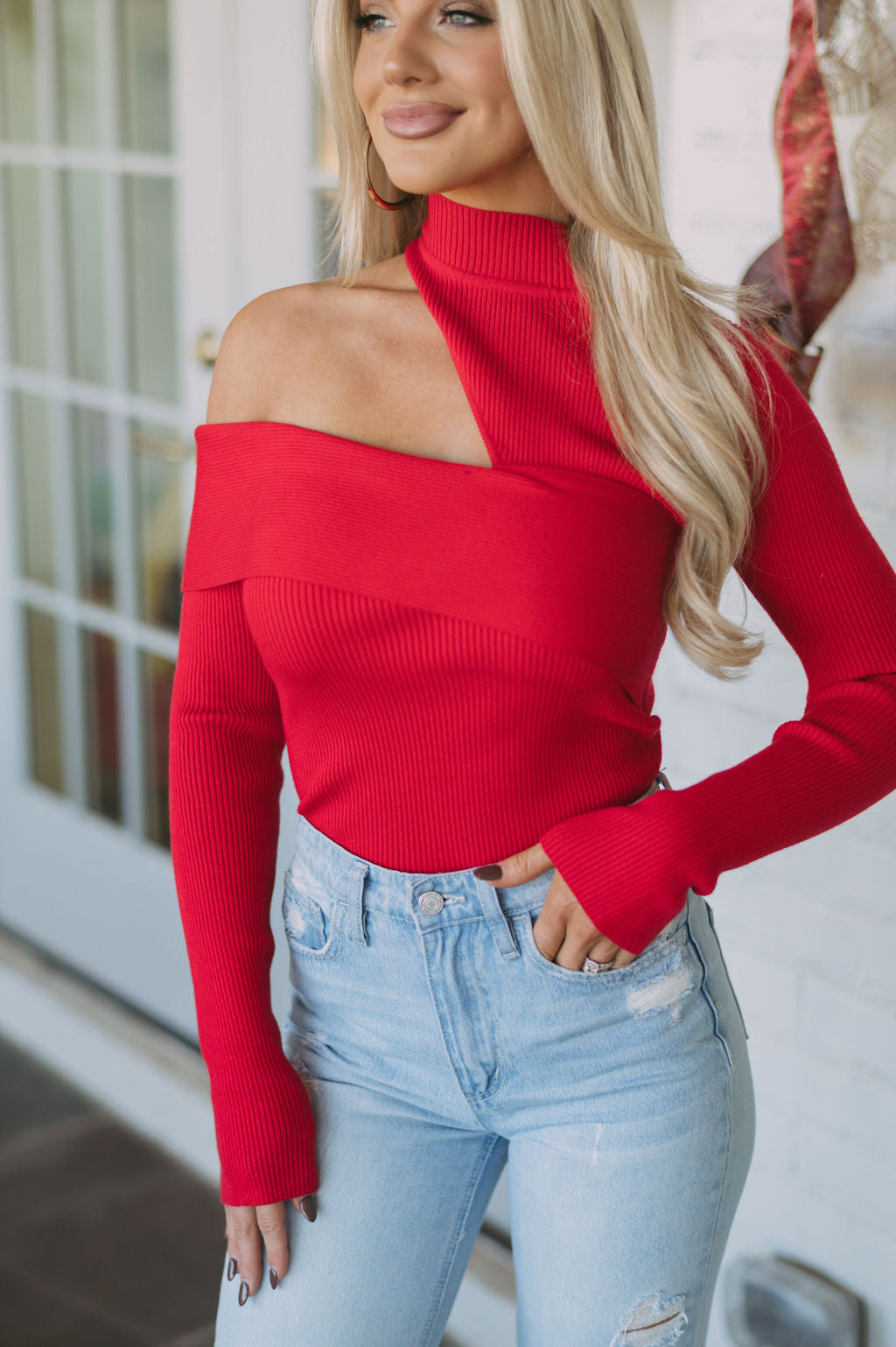 River Asymmetrical Top- Red