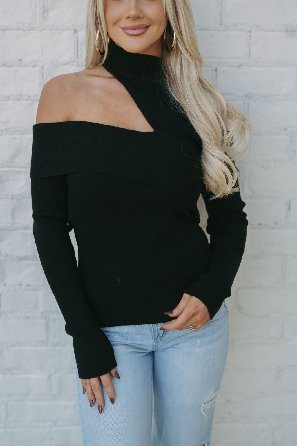 River Asymmetrical Top- Black