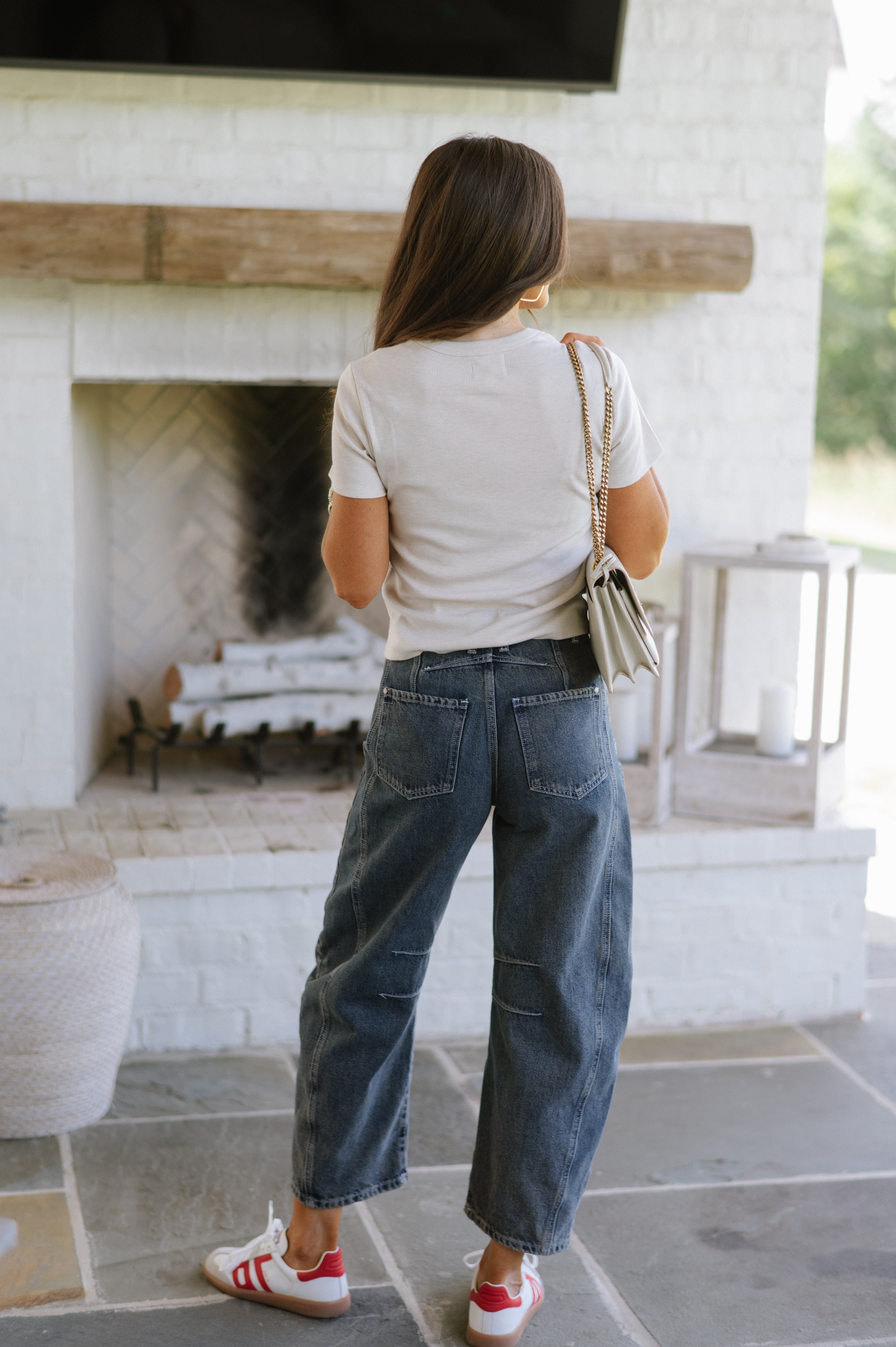 Payton Ribbed Tee- Light Taupe