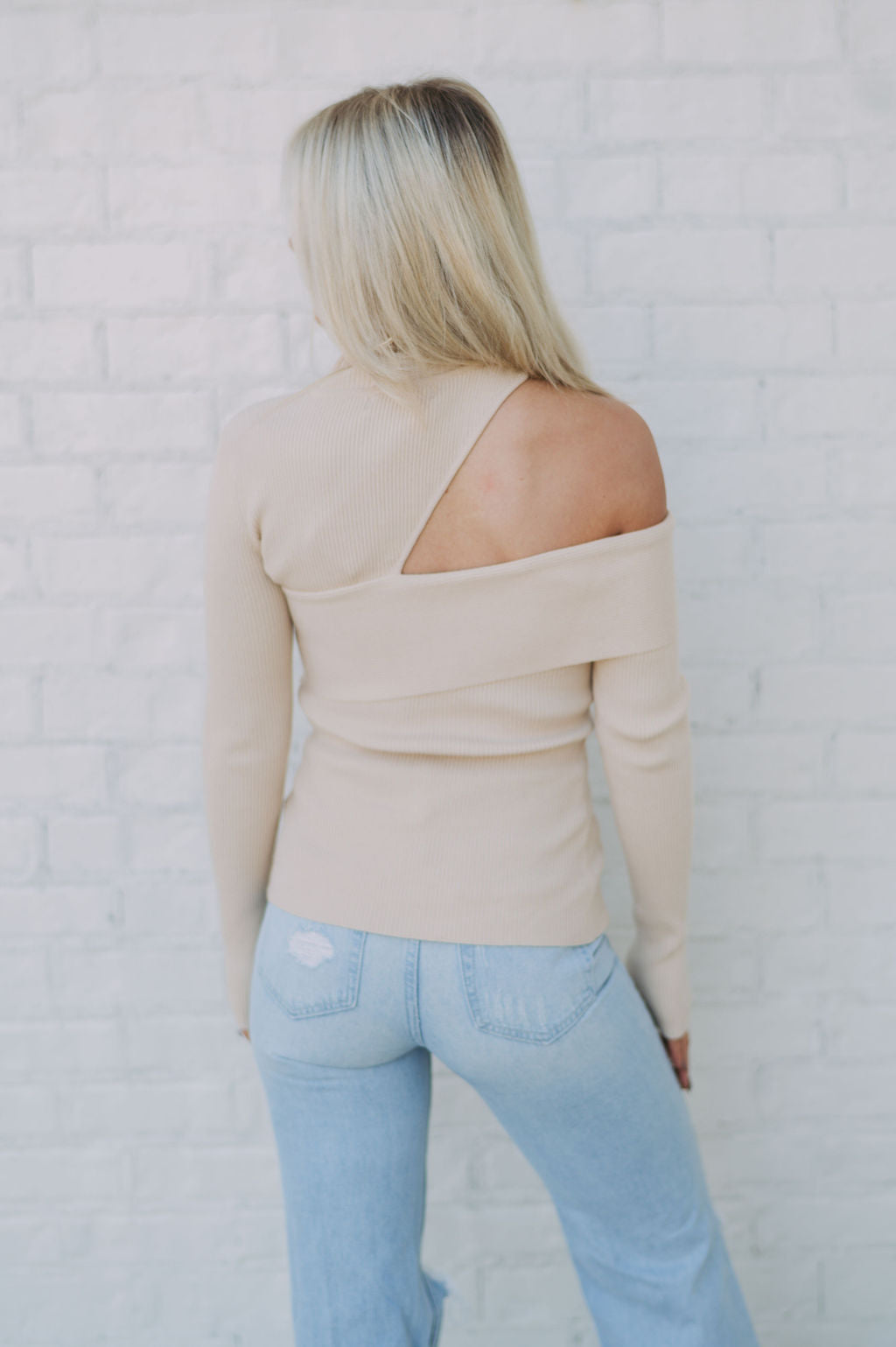 River Asymmetrical Top-Taupe