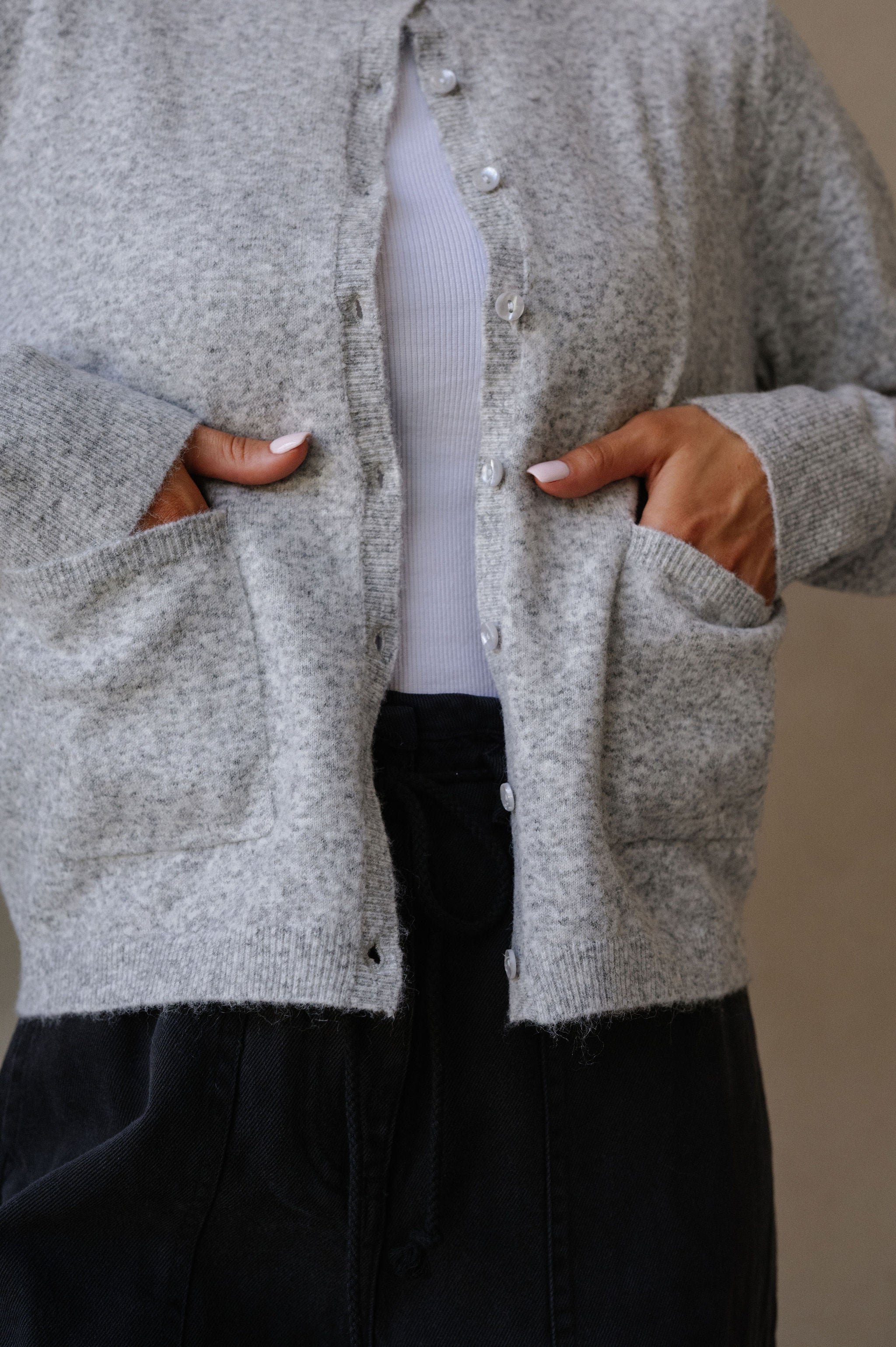 Cameron Cardigan-Heather Grey