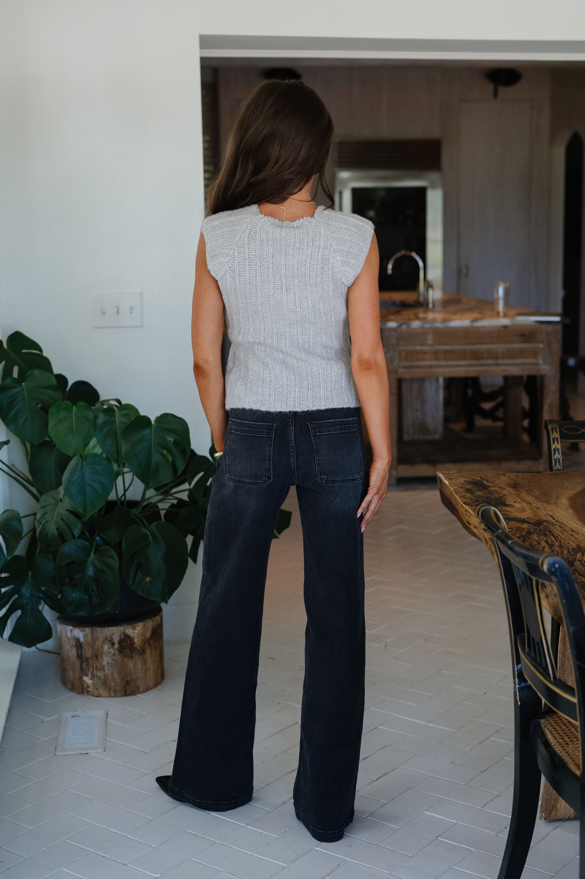 Anderson Sleeveless Sweater-Taupe