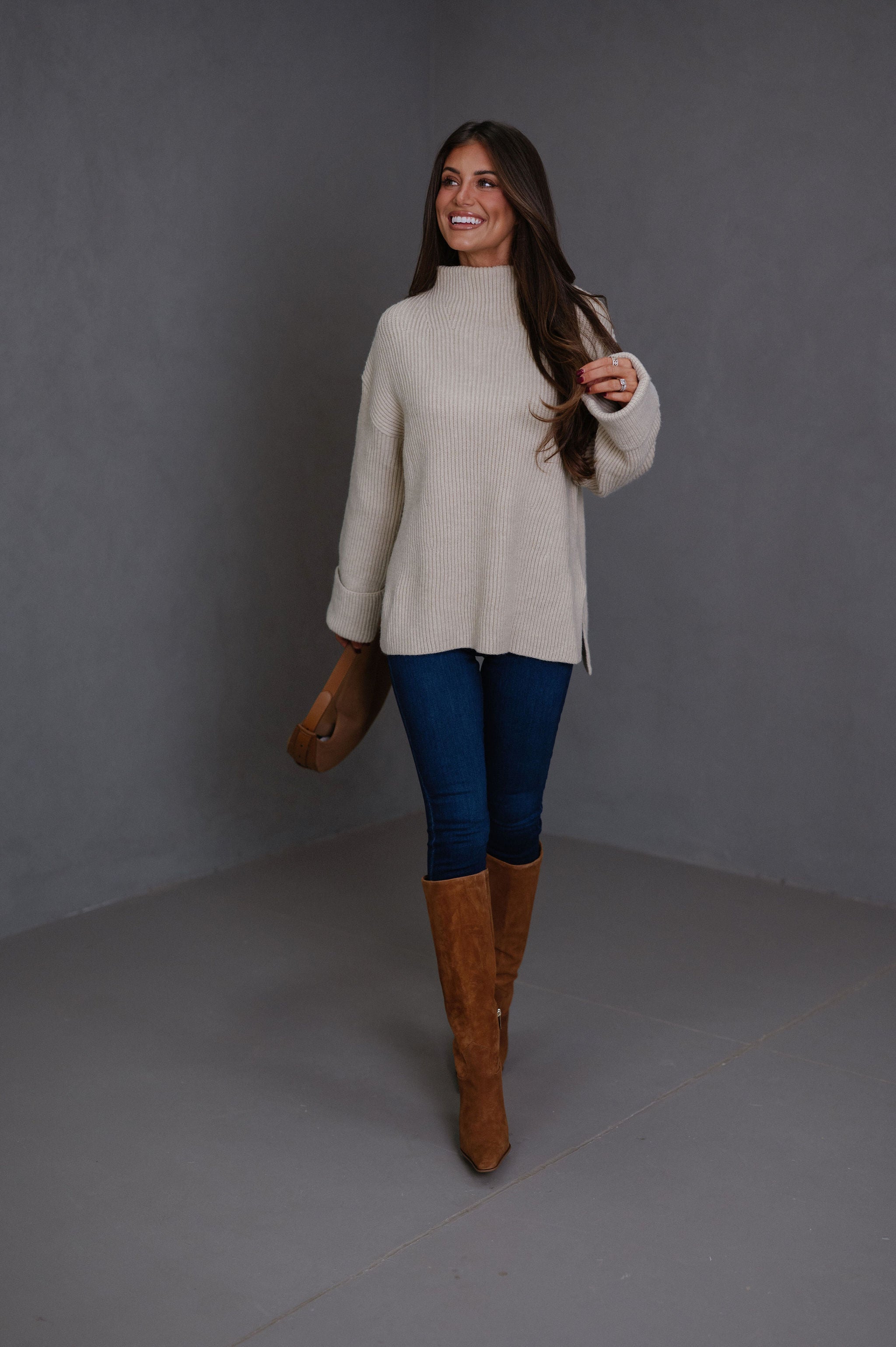 Miller Oversized Pullover Sweater-Oatmeal
