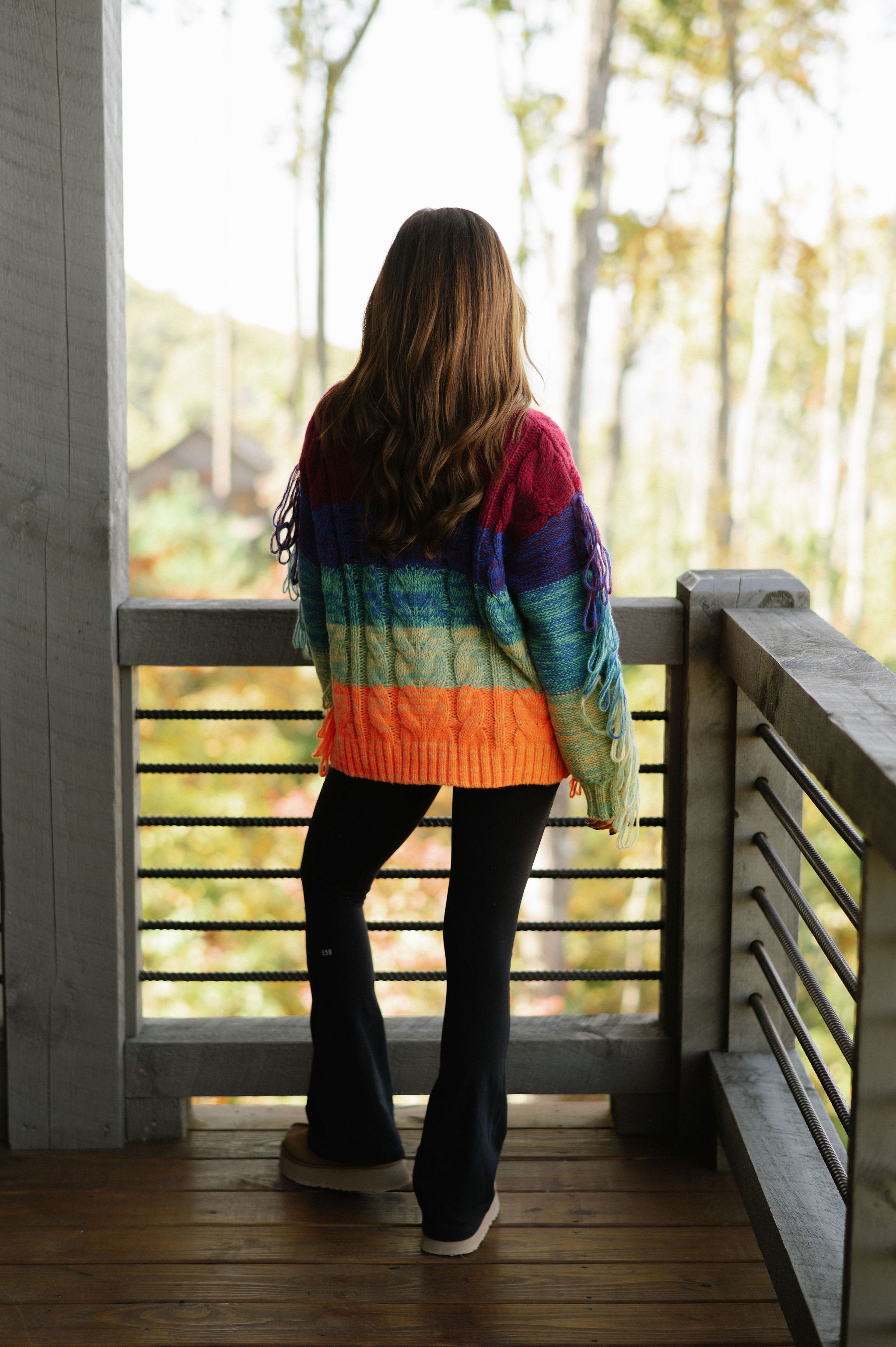 Multi Colored Fringe Sweater