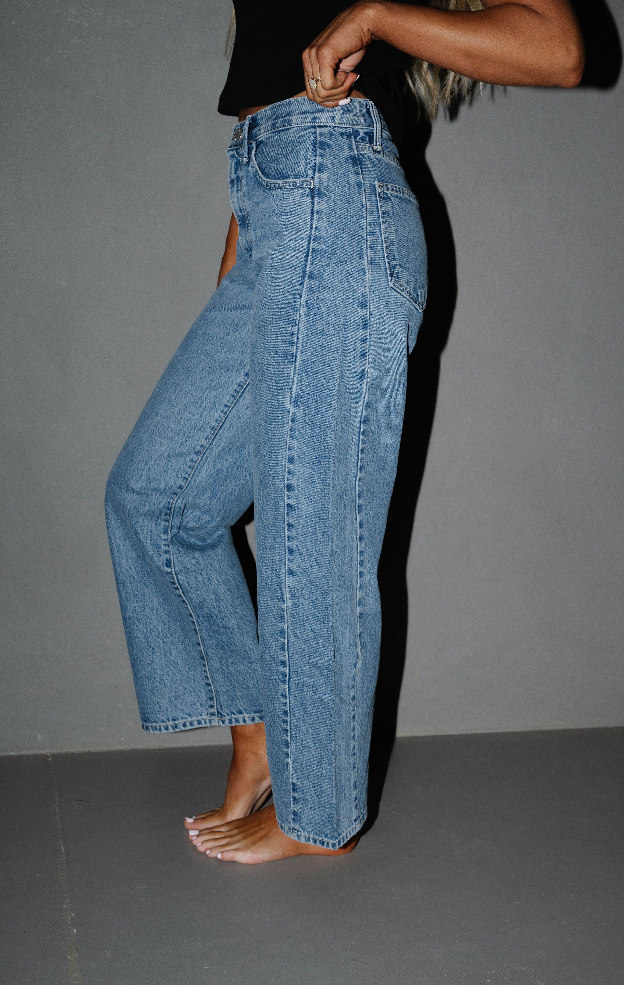 Haven Barrel Jean-Medium Wash