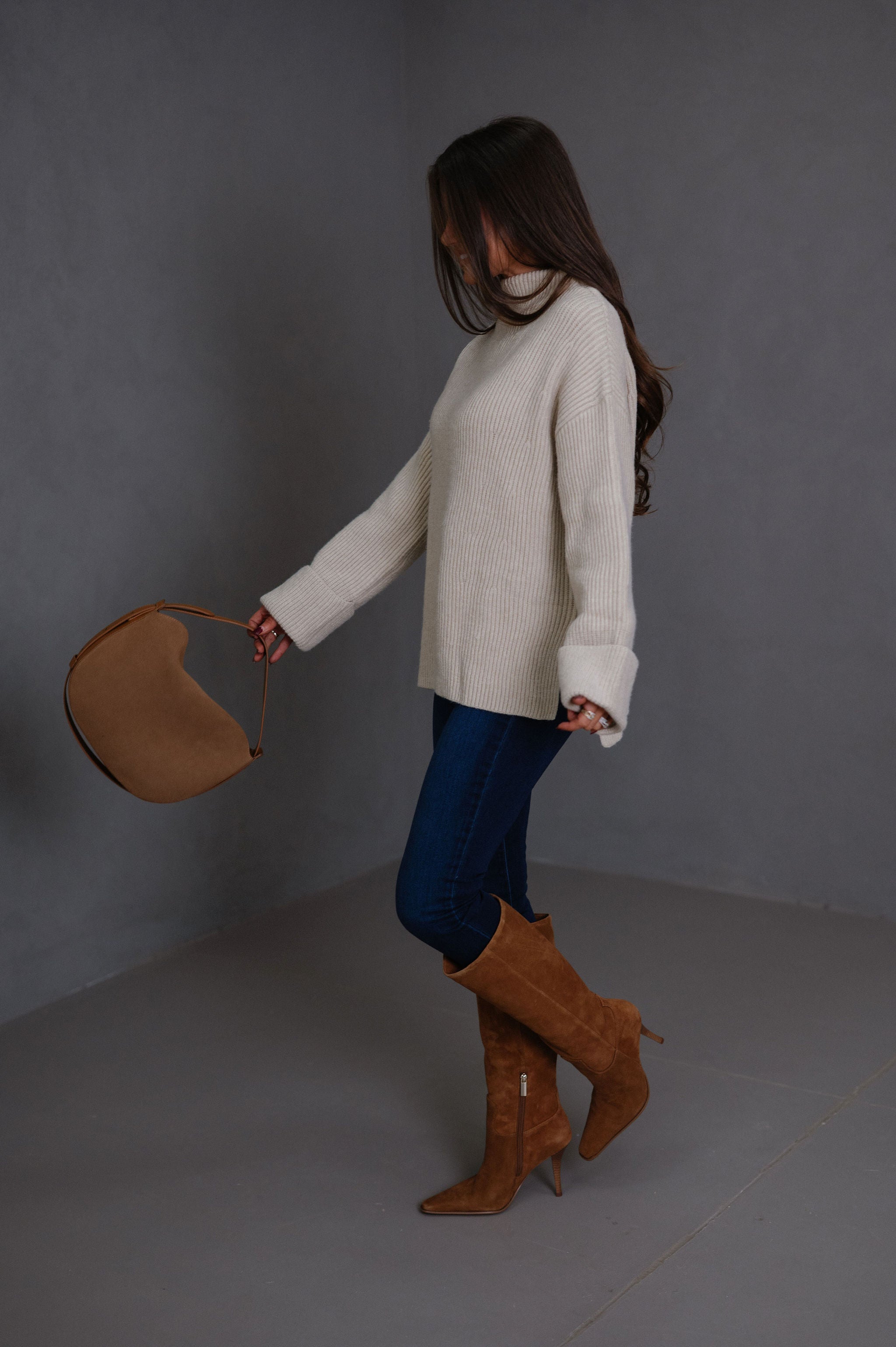 Miller Oversized Pullover Sweater-Oatmeal