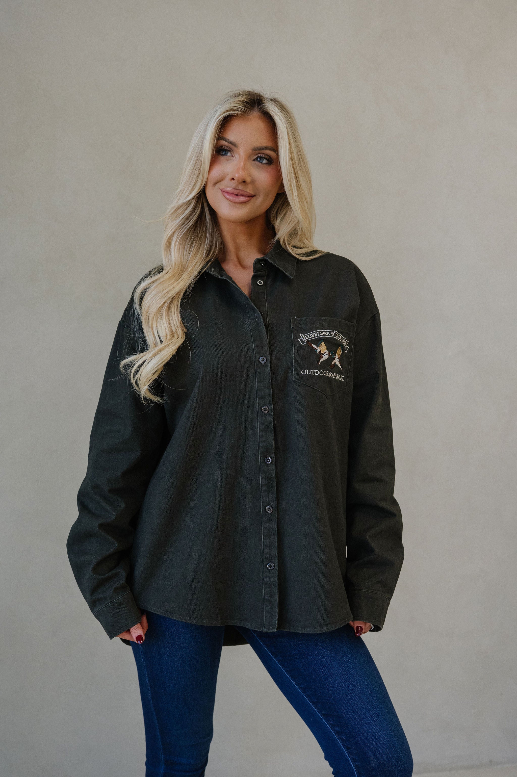 Wildland Embroidered Shirt- Olive