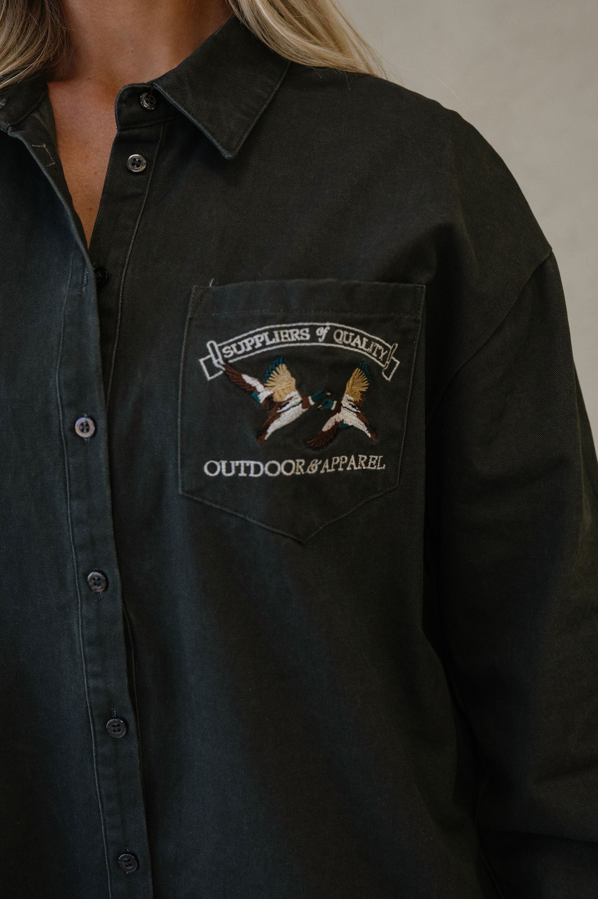 Wildland Embroidered Shirt- Olive