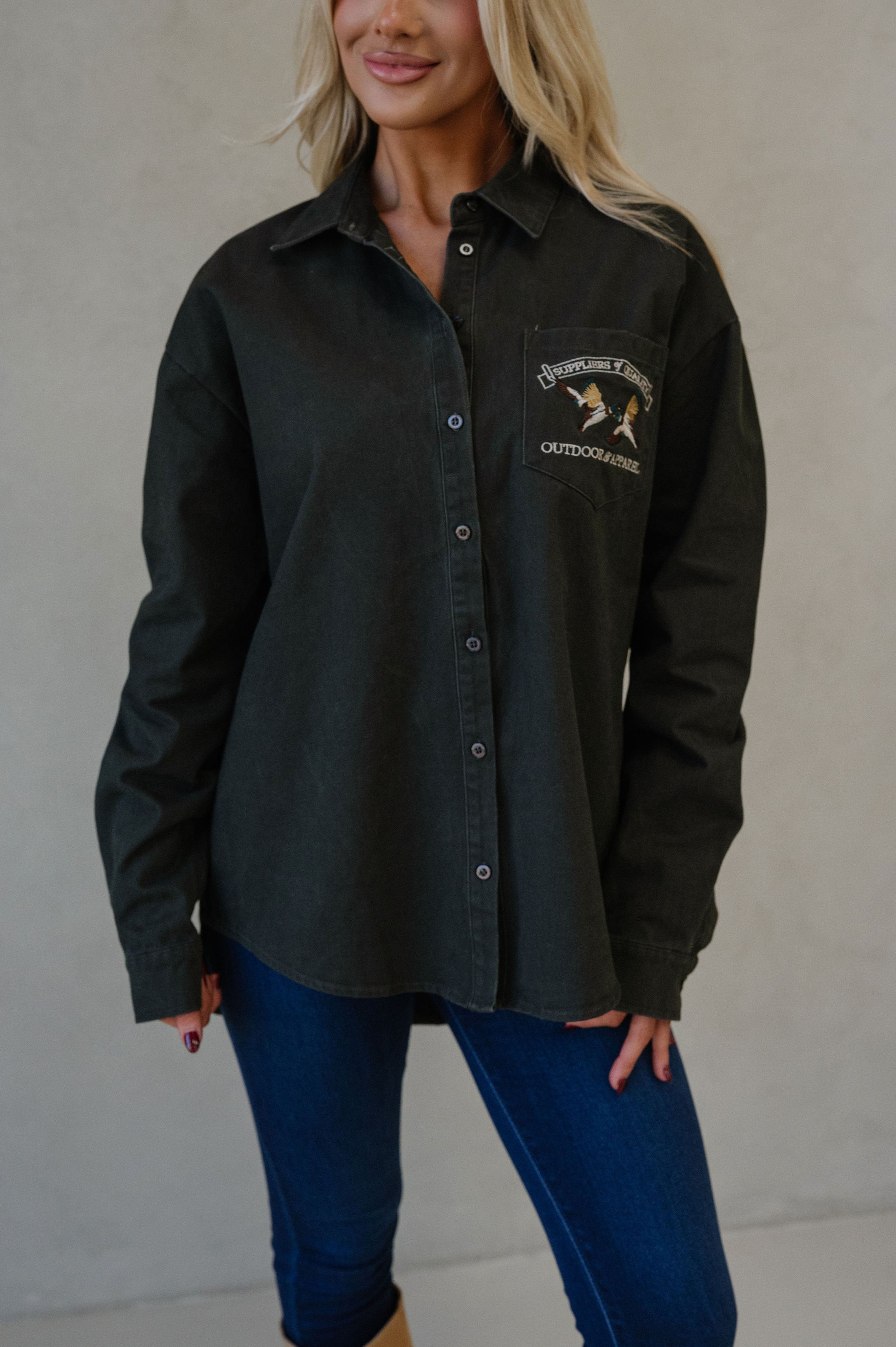 Wildland Embroidered Shirt- Olive