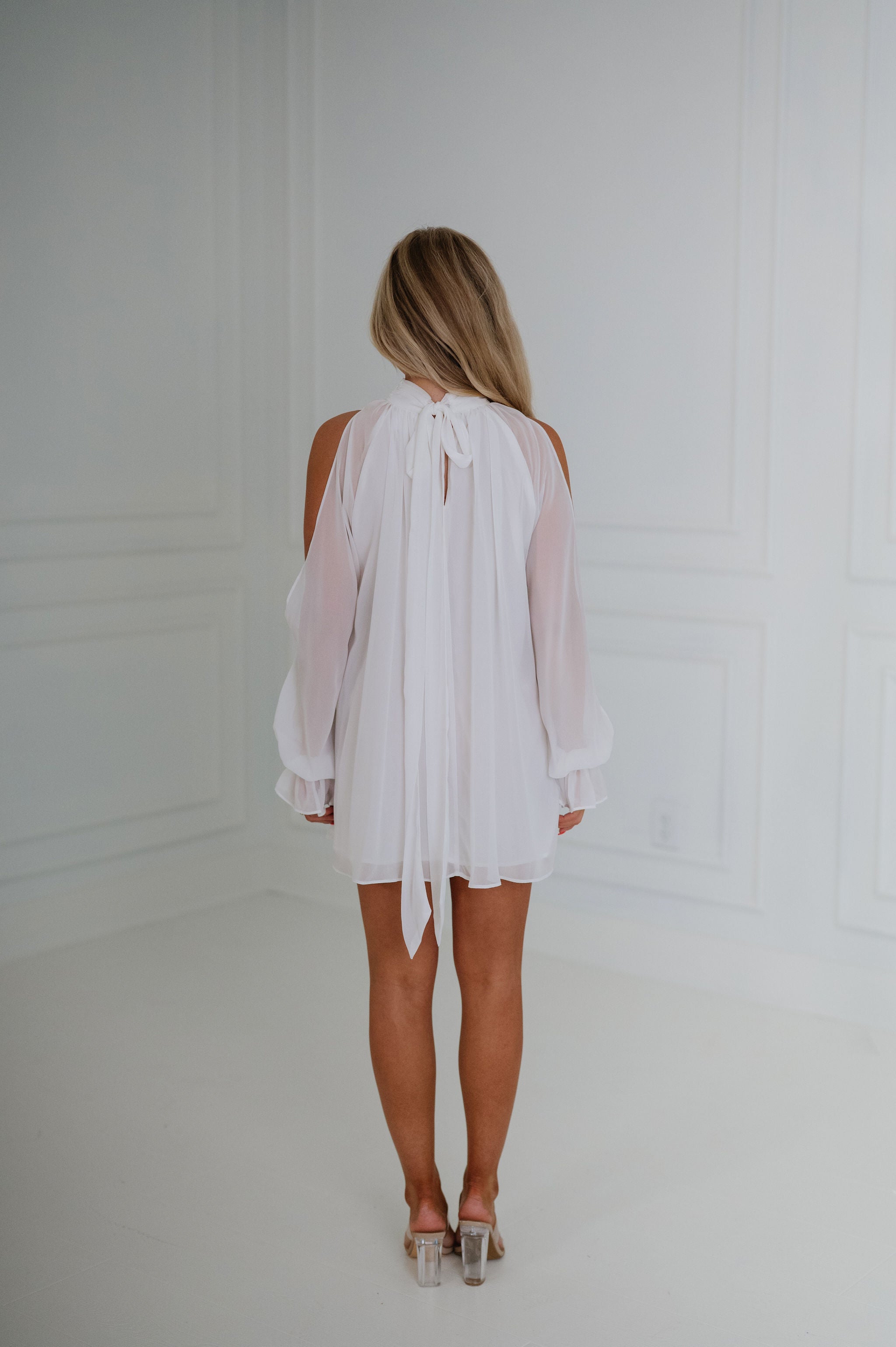 Elowen Mini Dress-White
