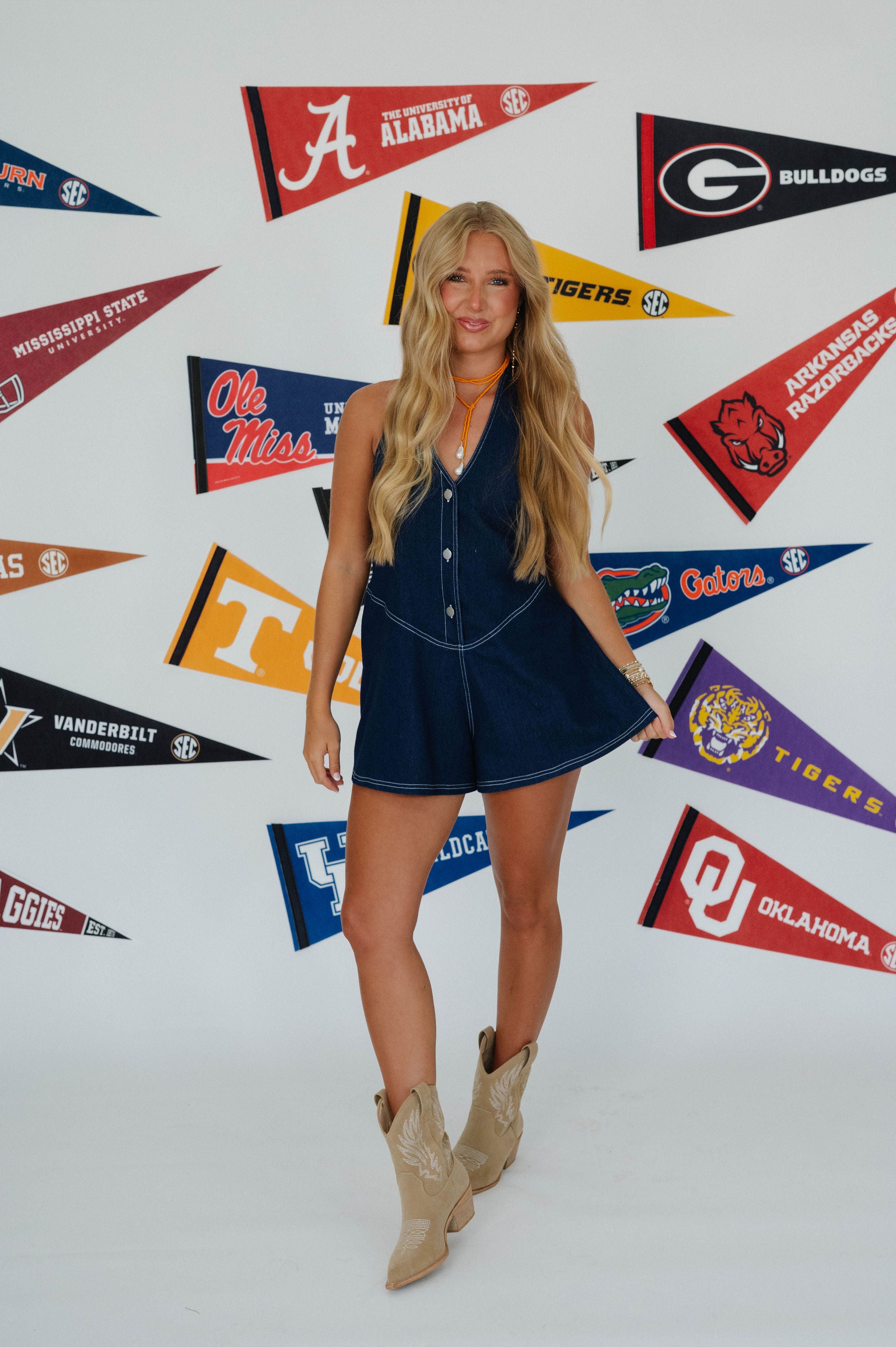 Remi Dark Denim Romper