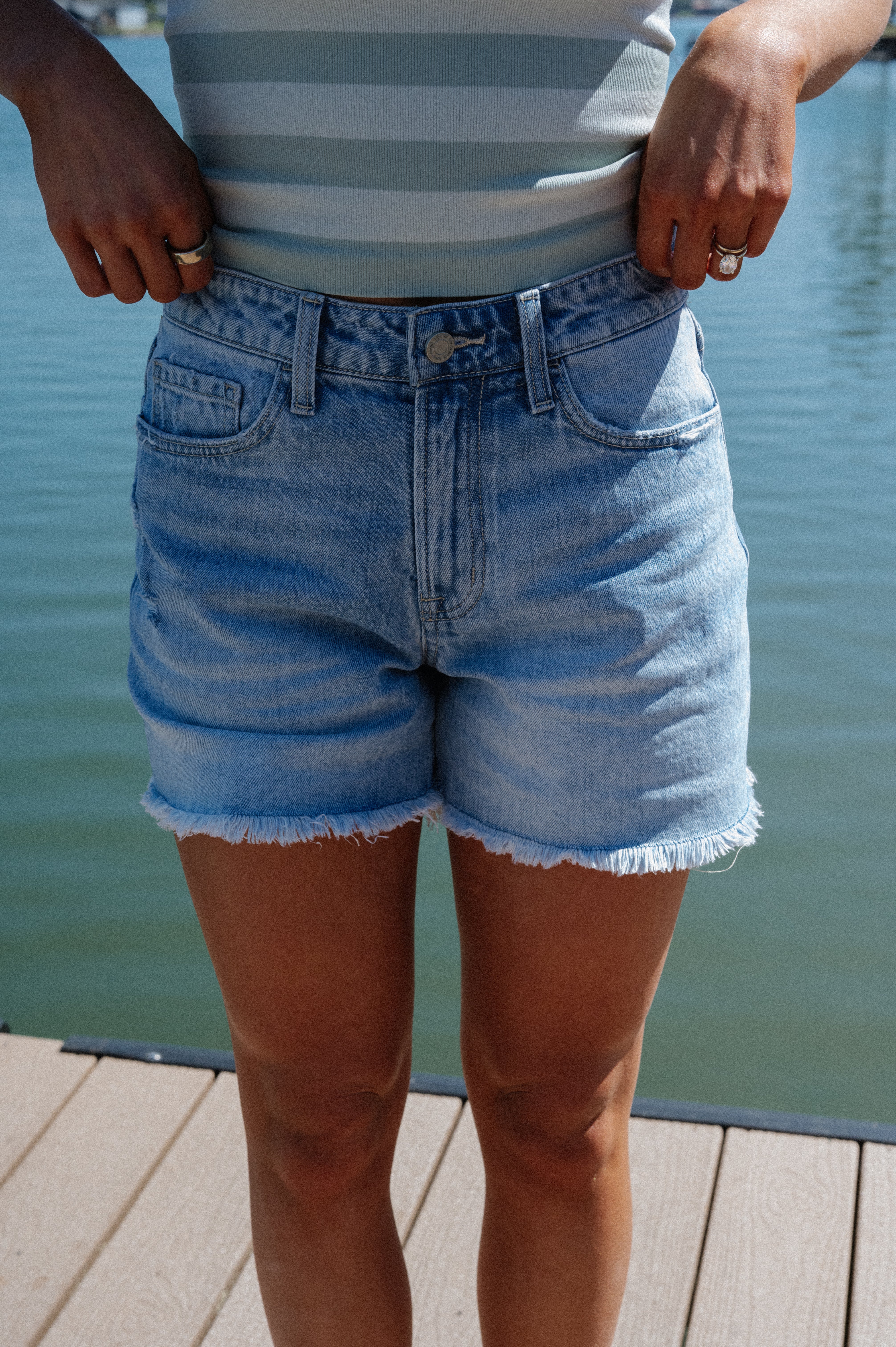 High-Rise Boyfriend Denim Short