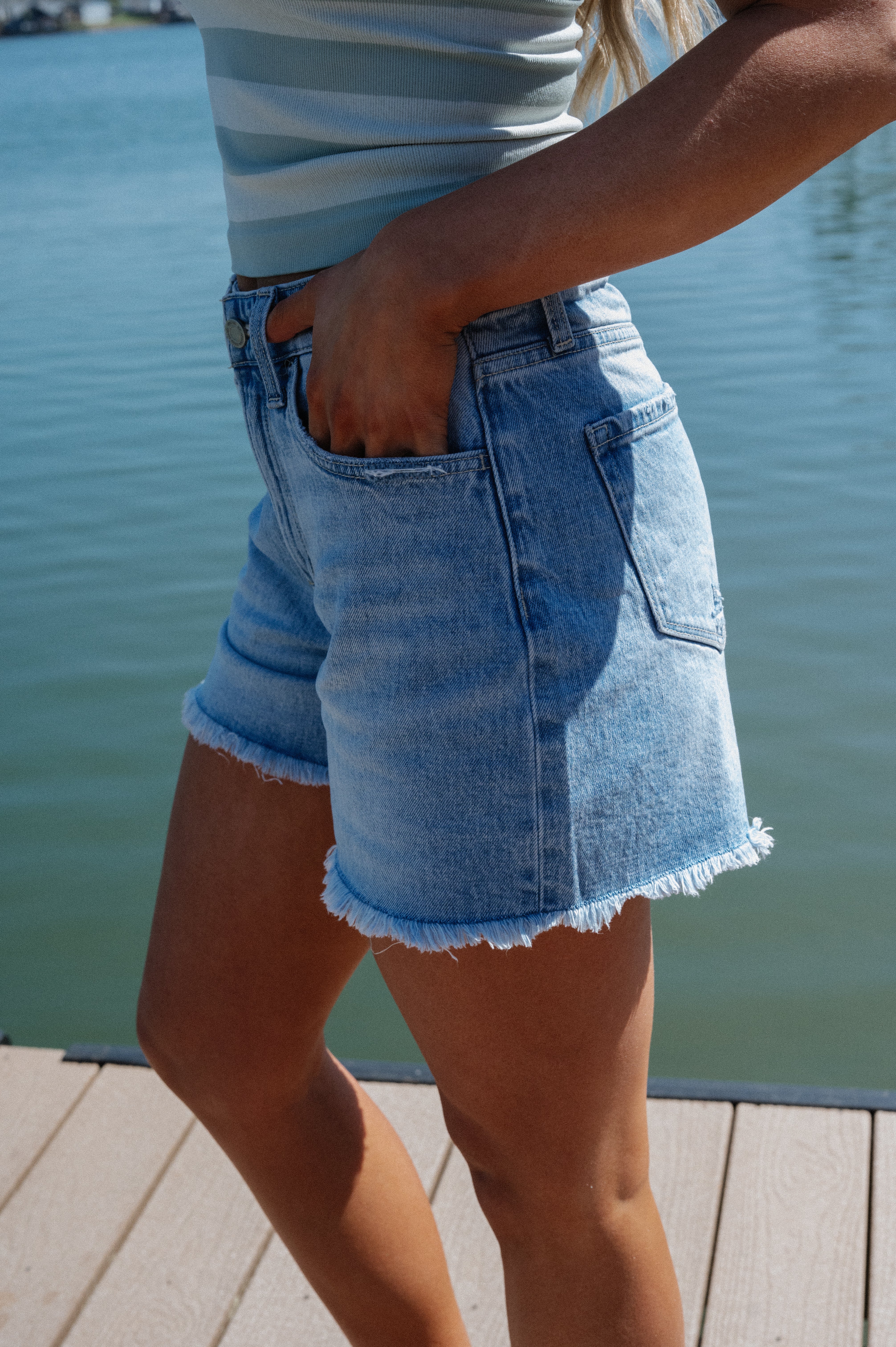 High-Rise Boyfriend Denim Short