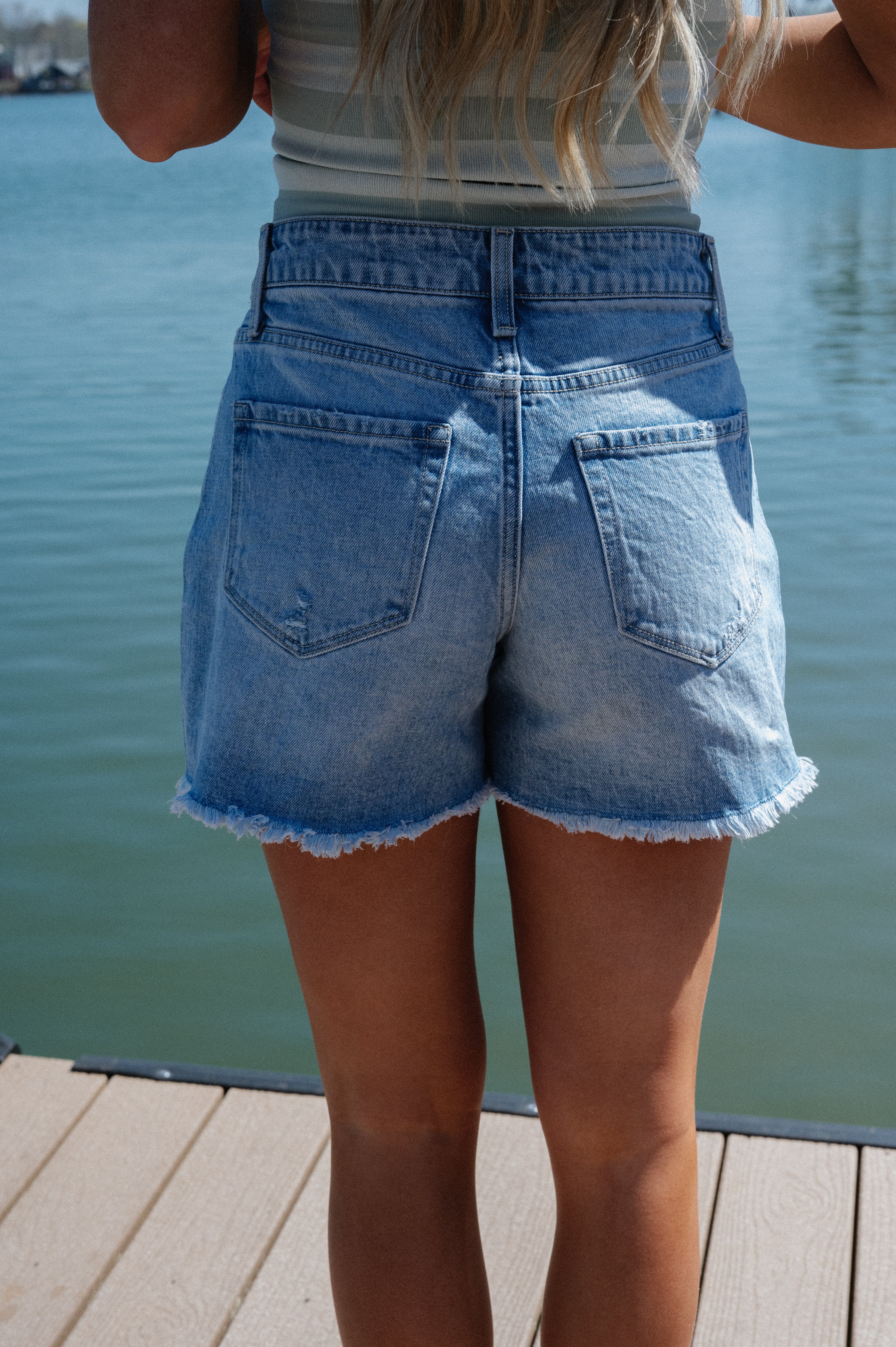 High-Rise Boyfriend Denim Short