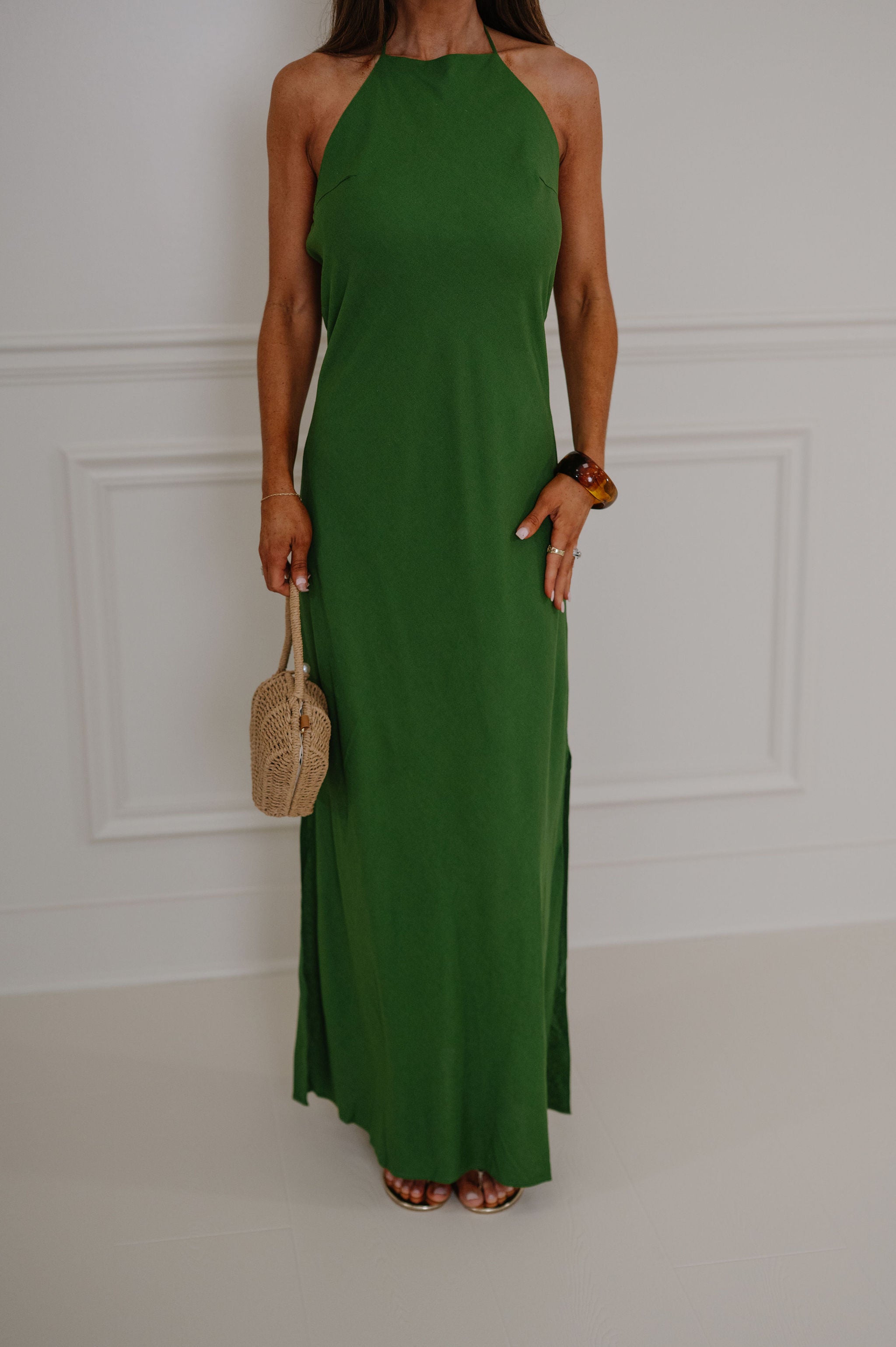 Monique Maxi Dress-Ibiza Green