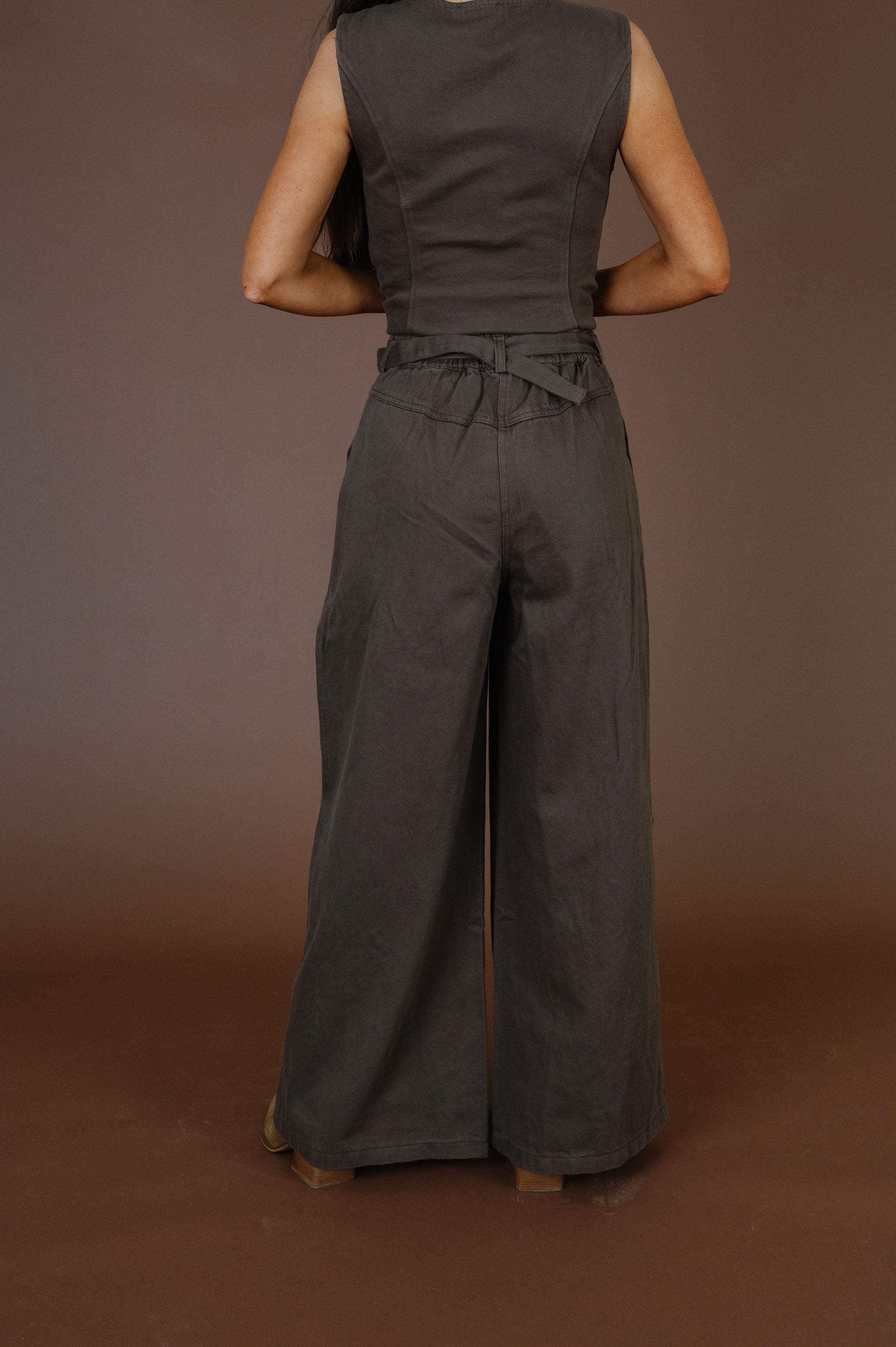 Cece Pants Set-Brown