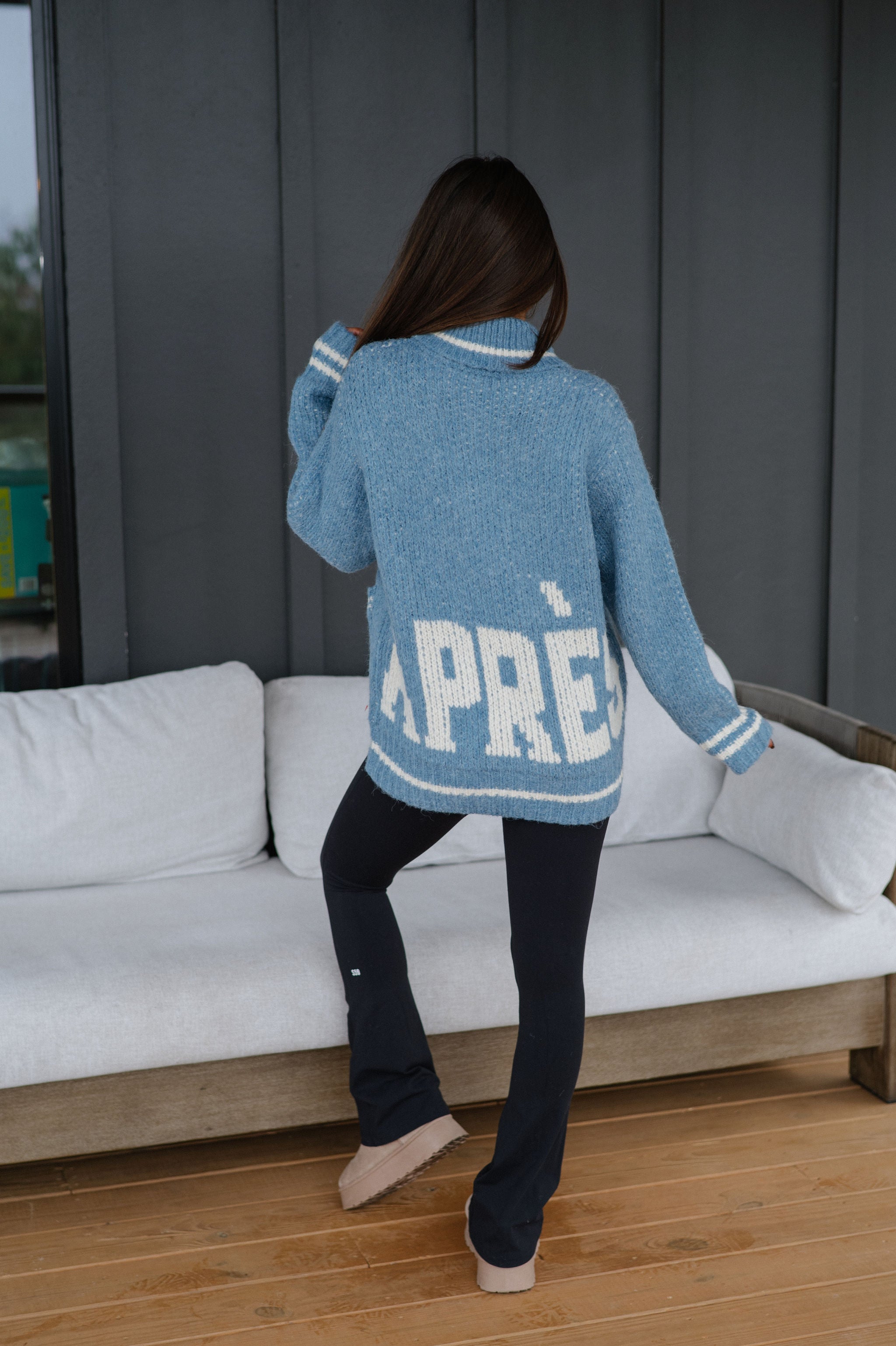 Apres Zip Cardigan-French Blue