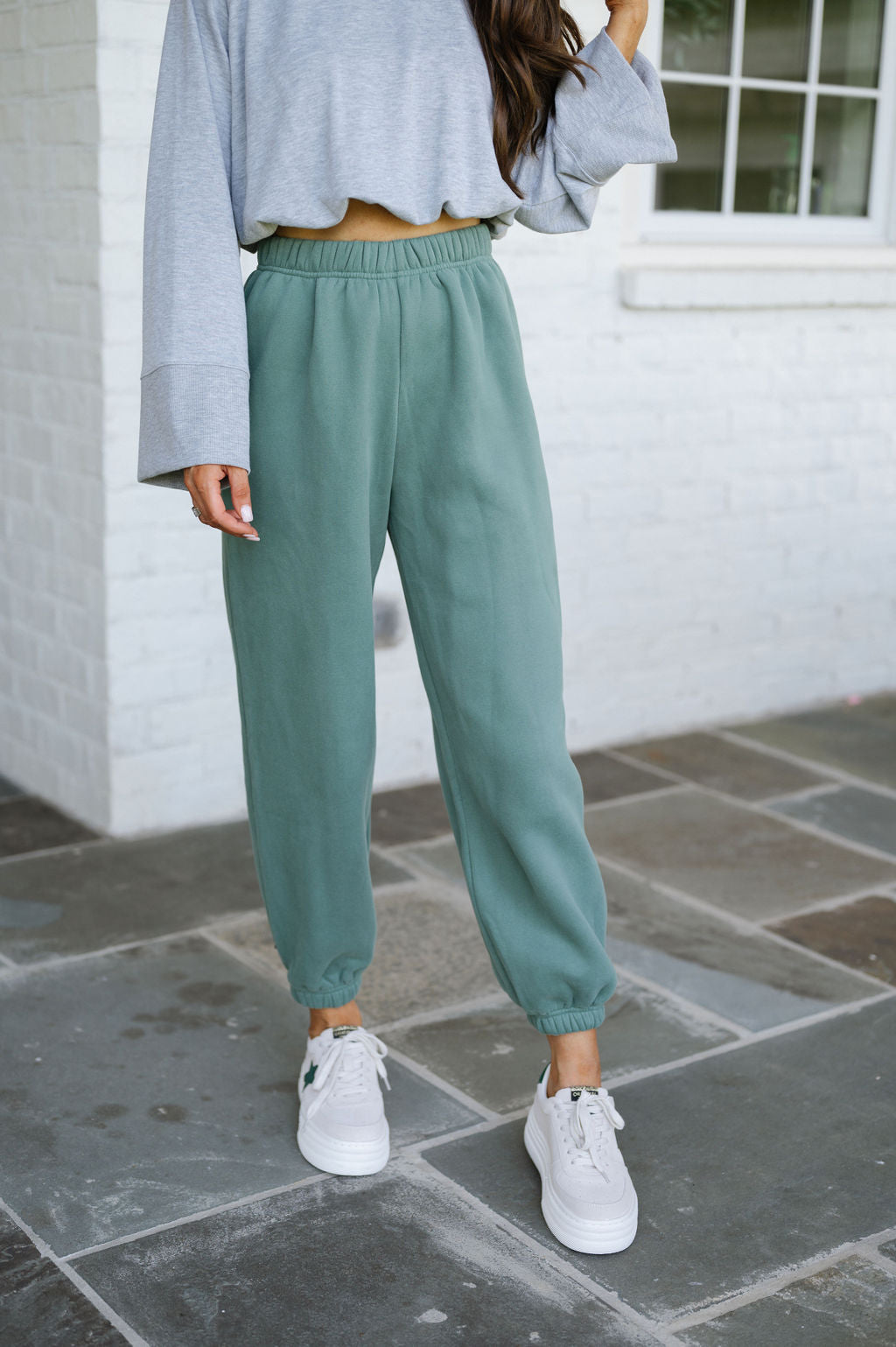 Swirly Comfy Joggers-Pine