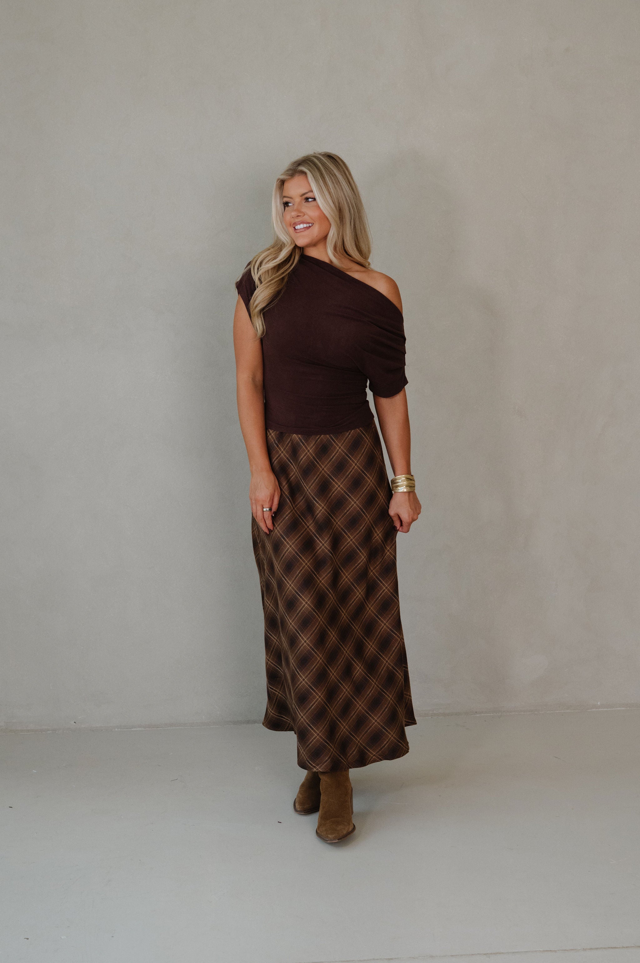 Blaze Midi Skirt- Plaid