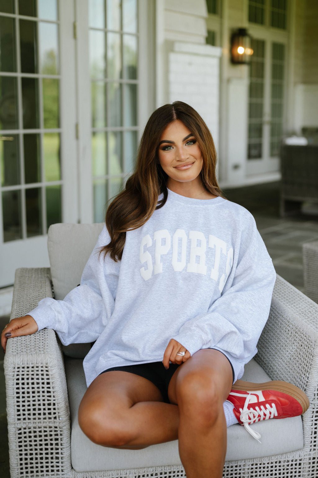 "Sports" Sweatshirt- Grey