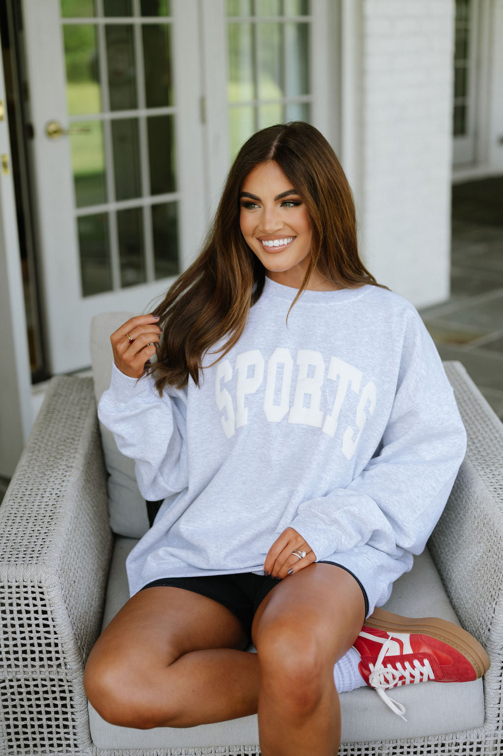 "Sports" Sweatshirt- Grey