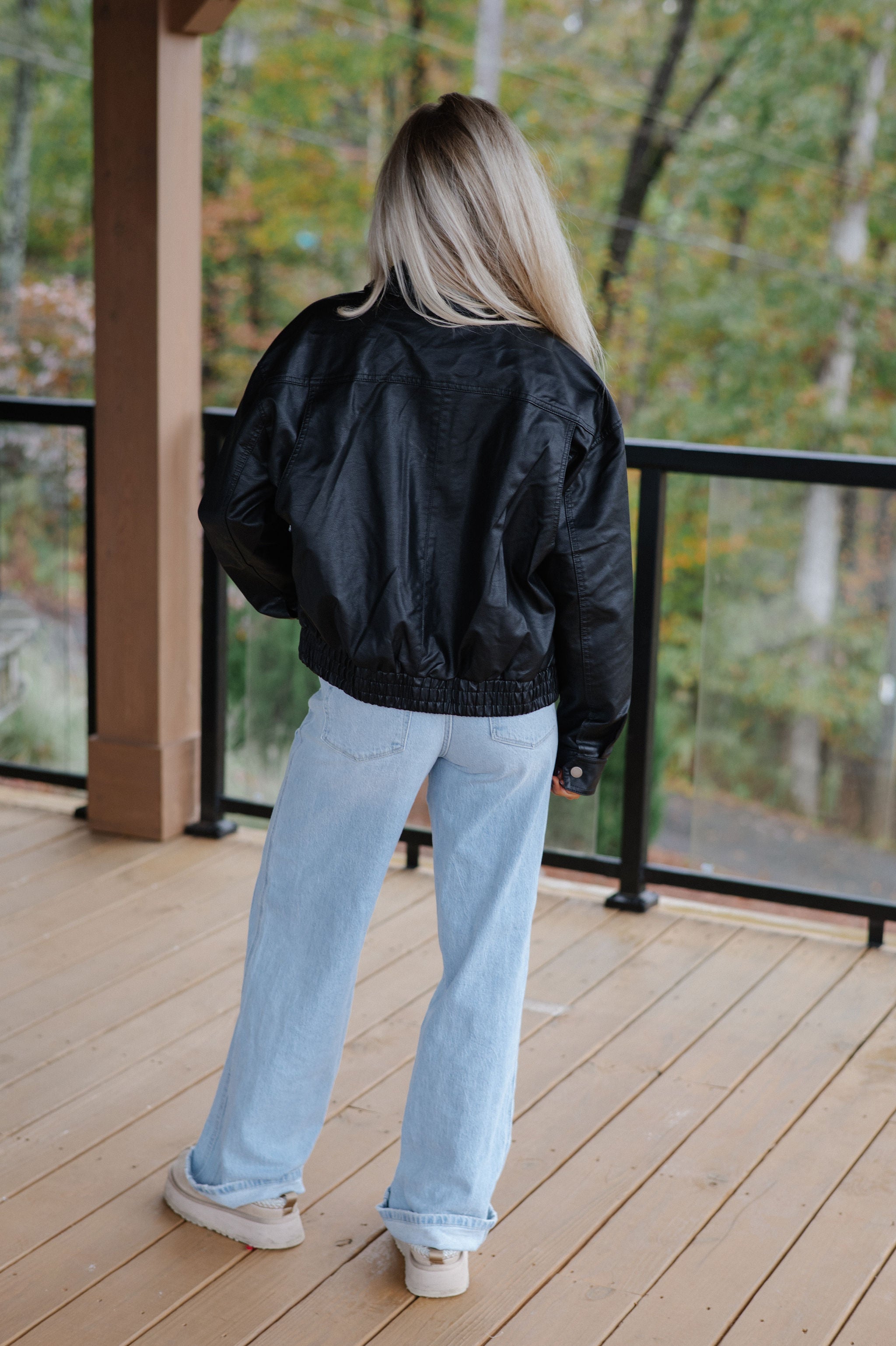 Claud Leather Jacket-Black