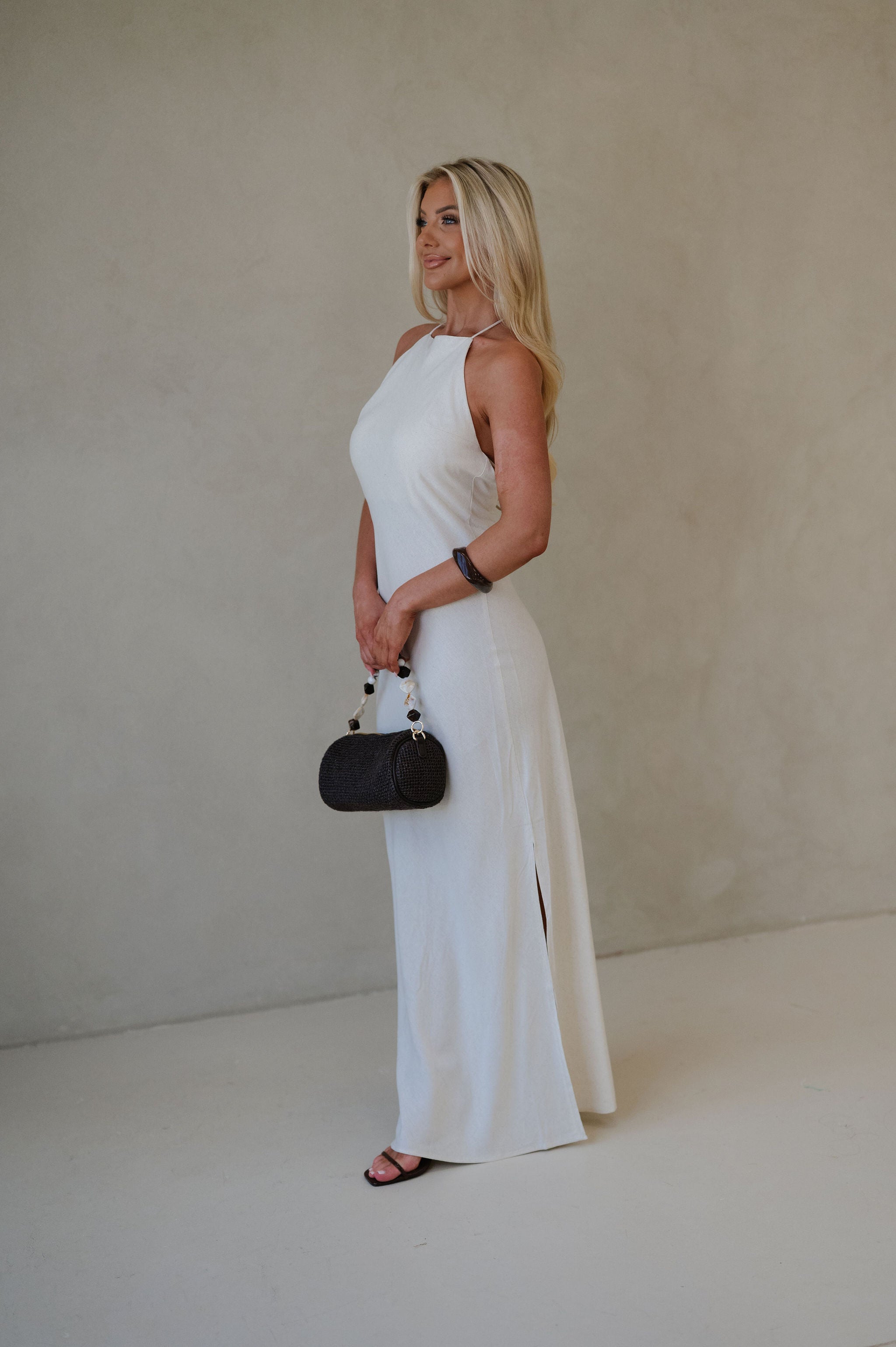 Monique Maxi Dress-Oatmeal