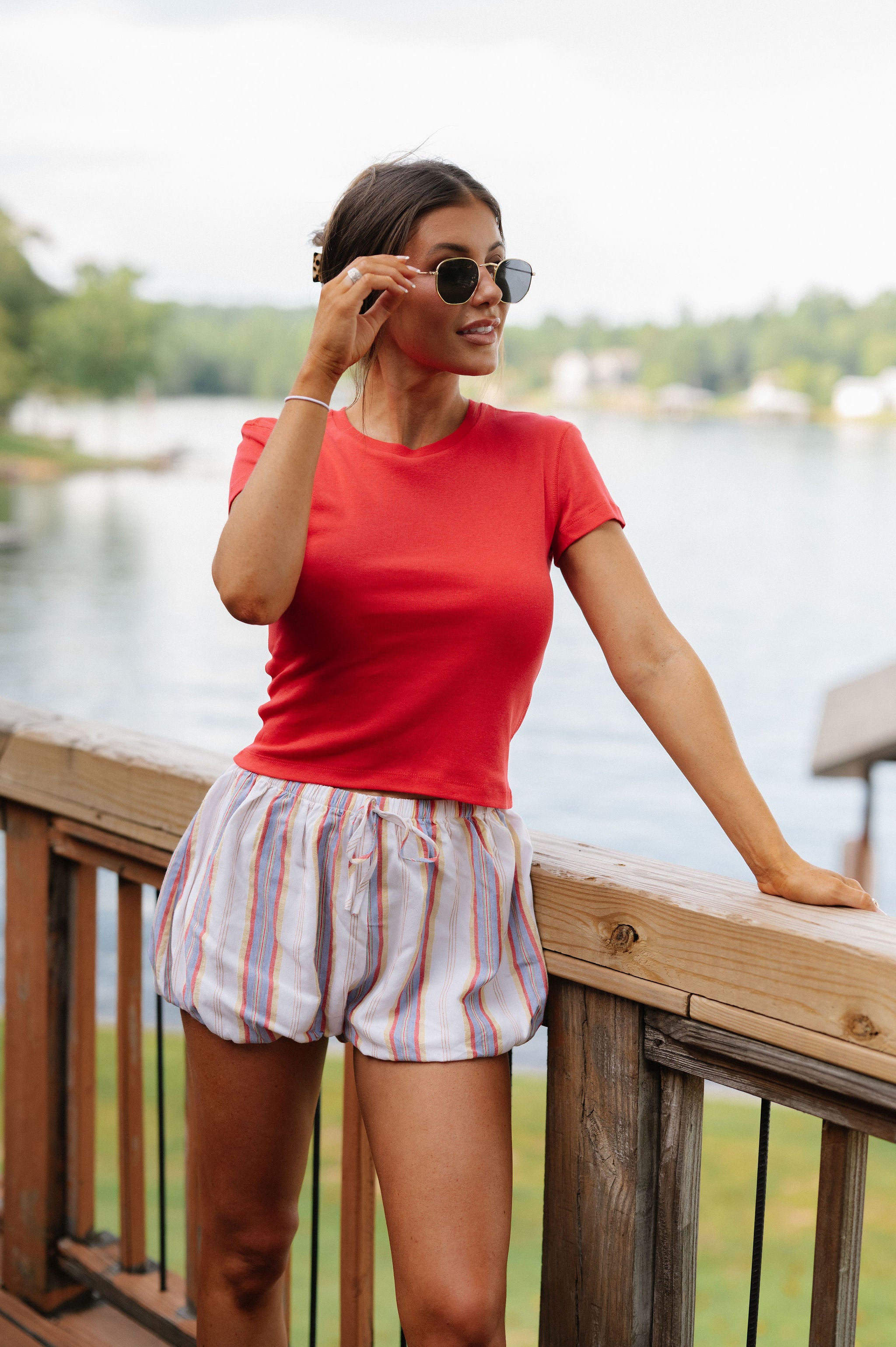 Sadie Baby Tee-Red