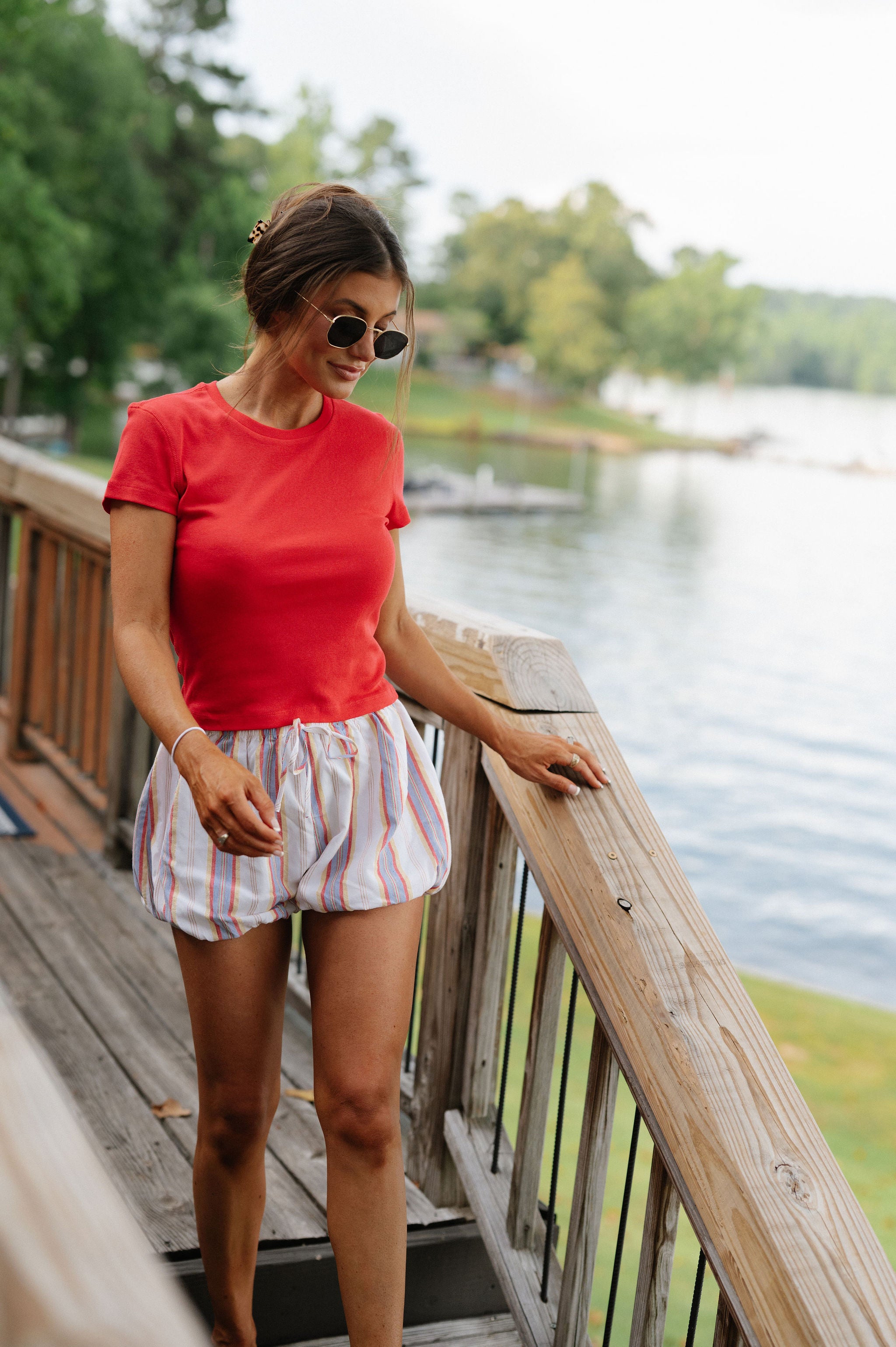 Sadie Baby Tee-Red