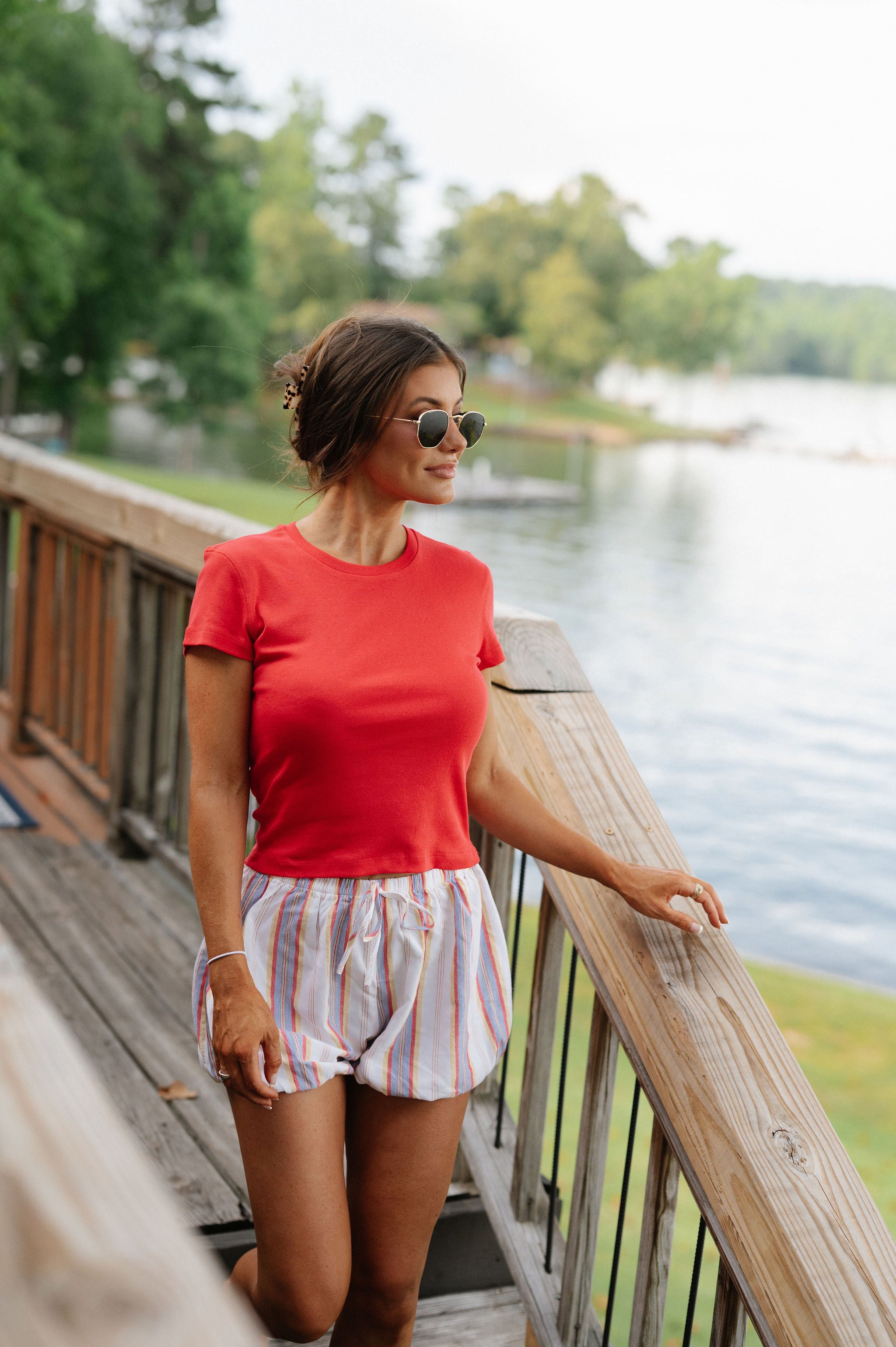 Sadie Baby Tee-Red