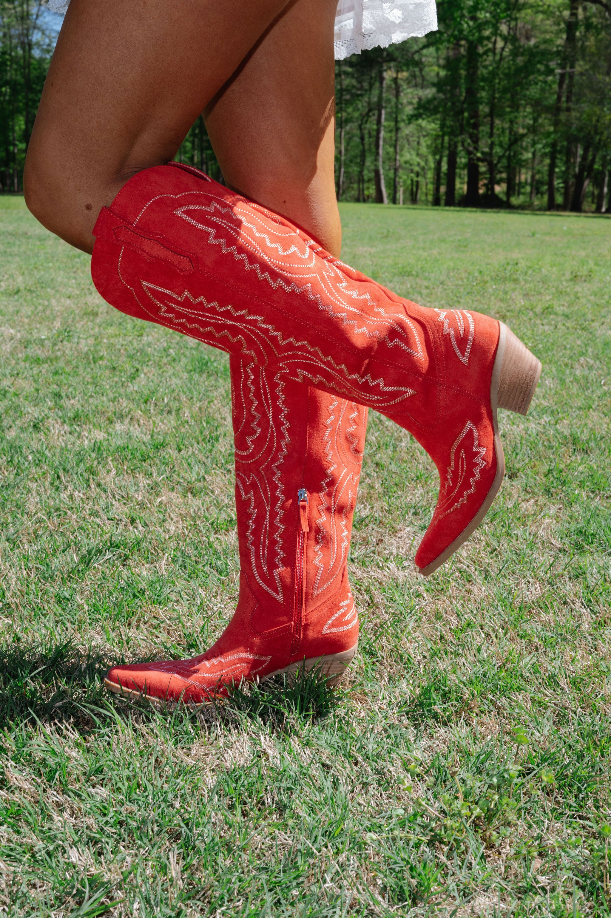 Tess Western Boots-Red