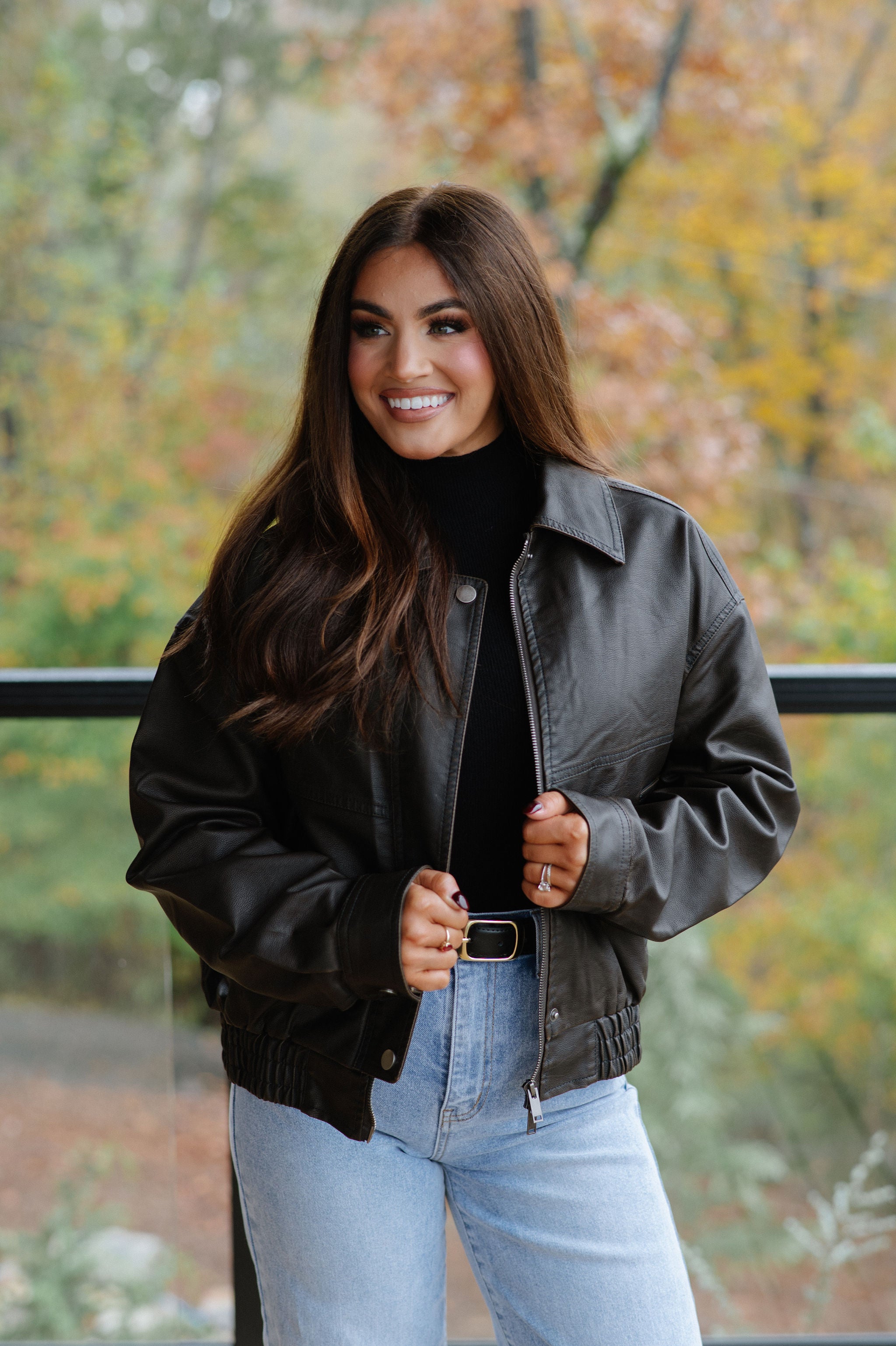 Claud Leather Jacket-Brown