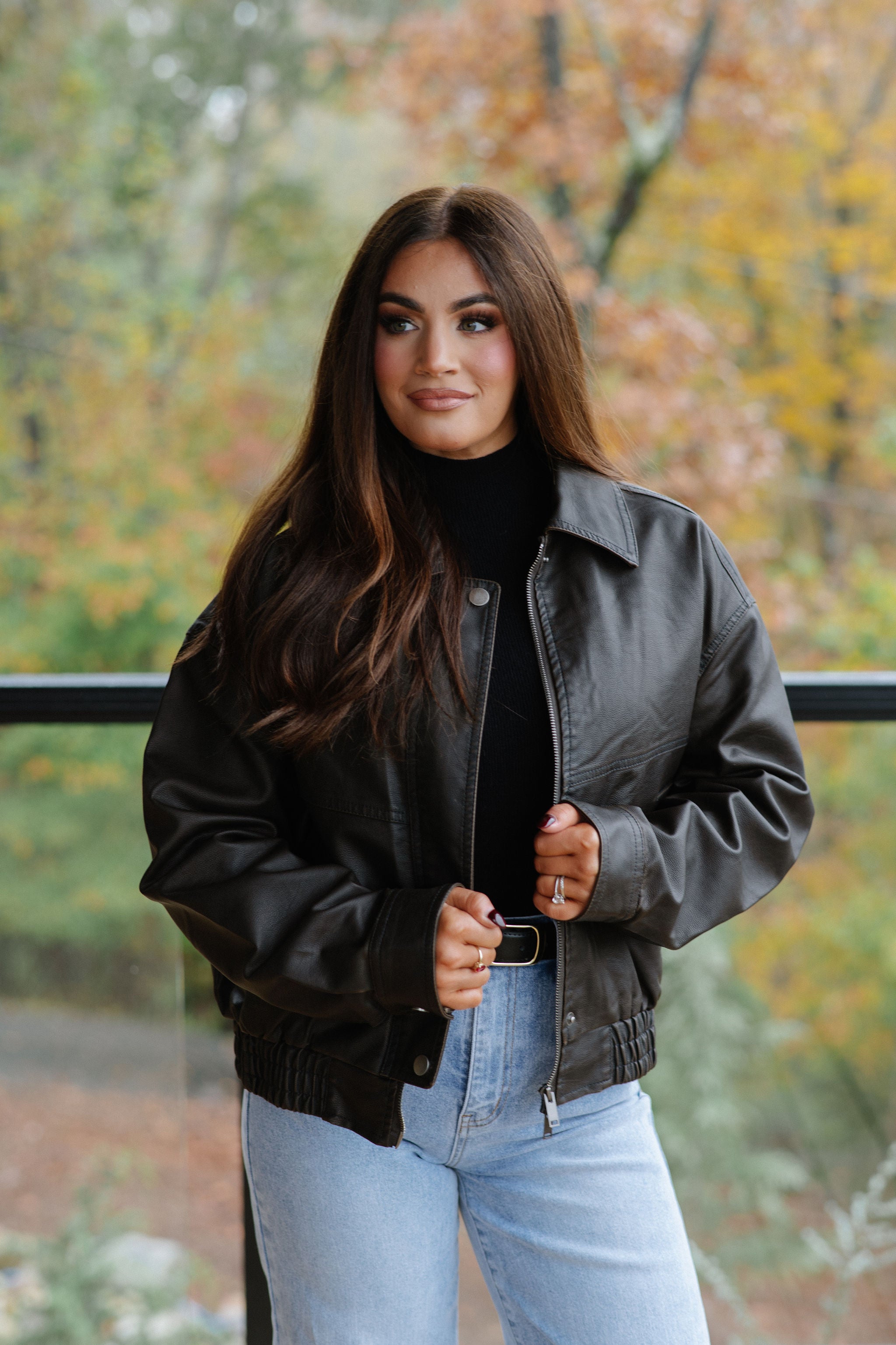 Claud Leather Jacket-Brown