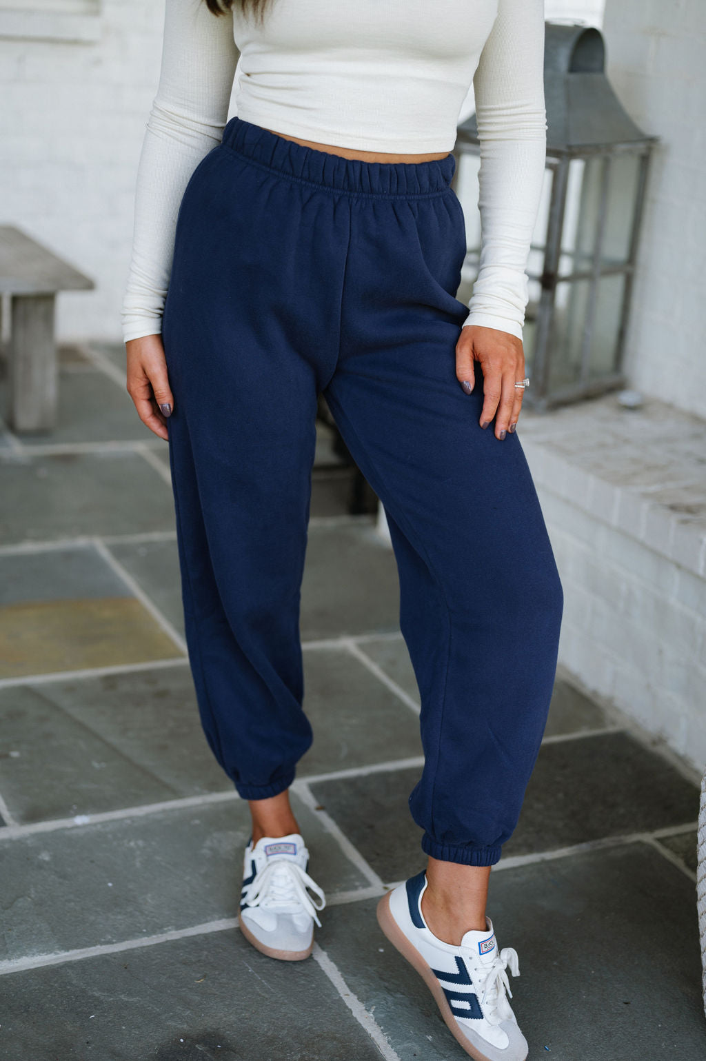 Swirly Joggers- Navy