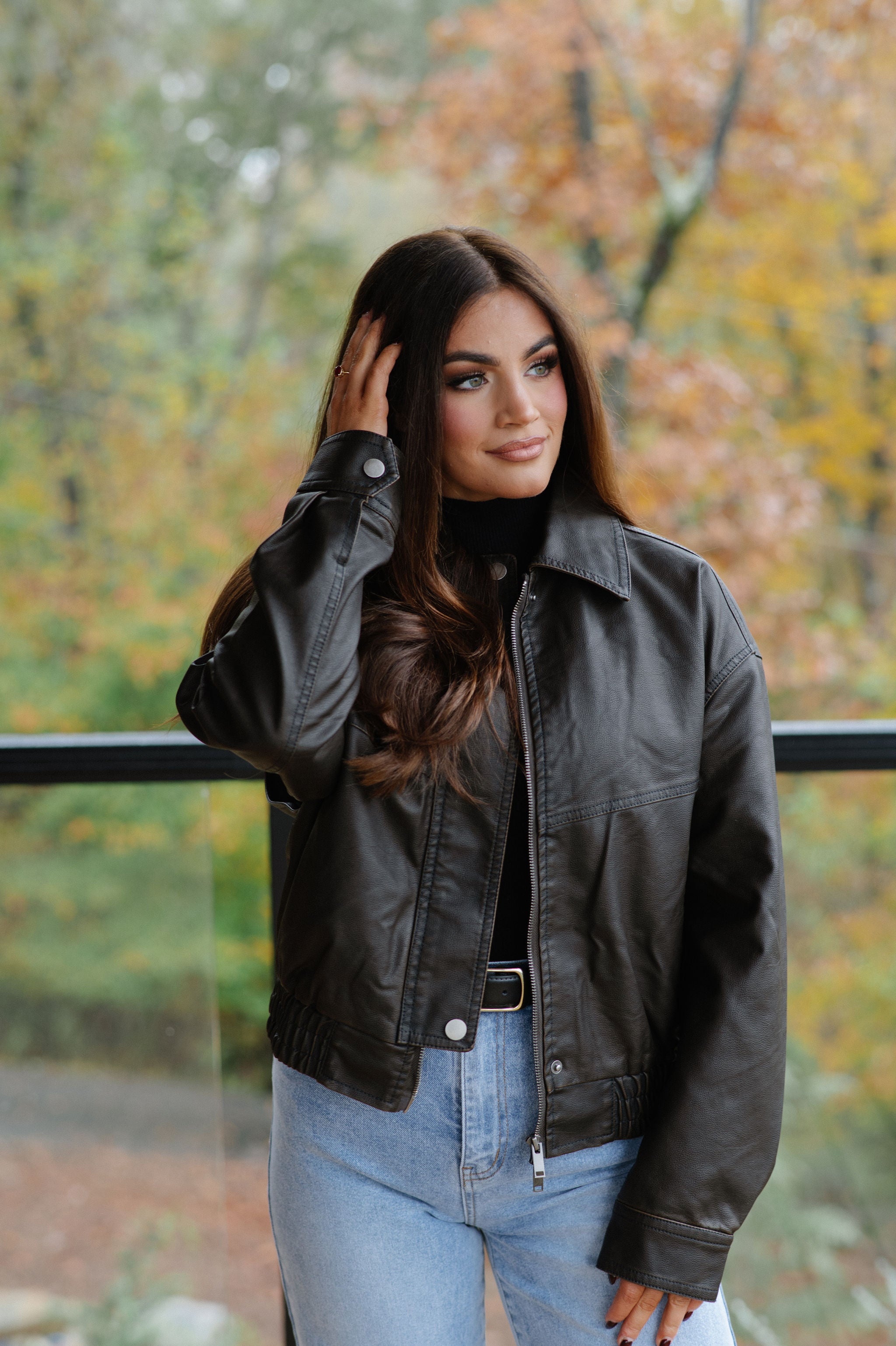 Claud Leather Jacket-Brown