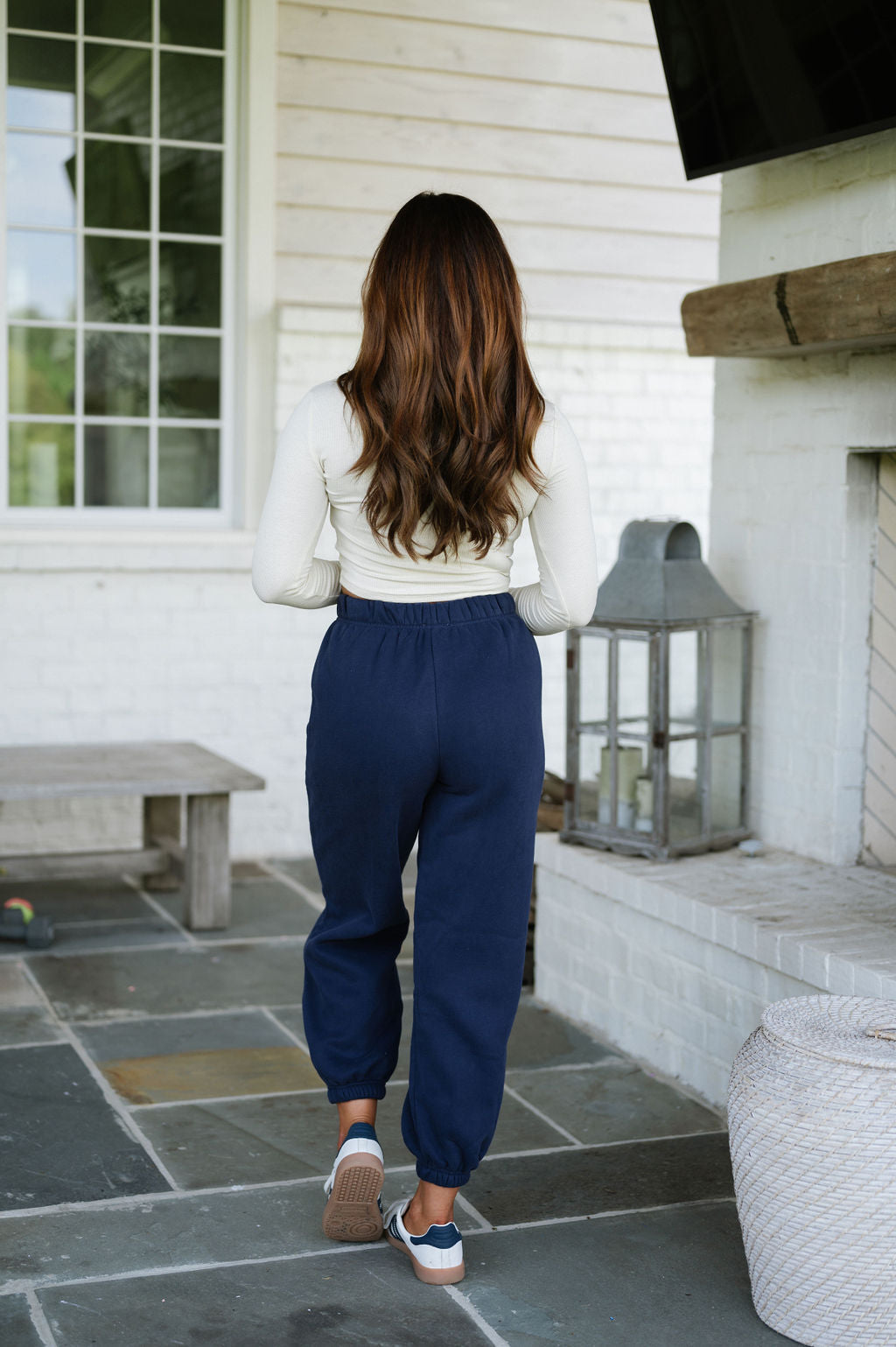 Swirly Joggers- Navy